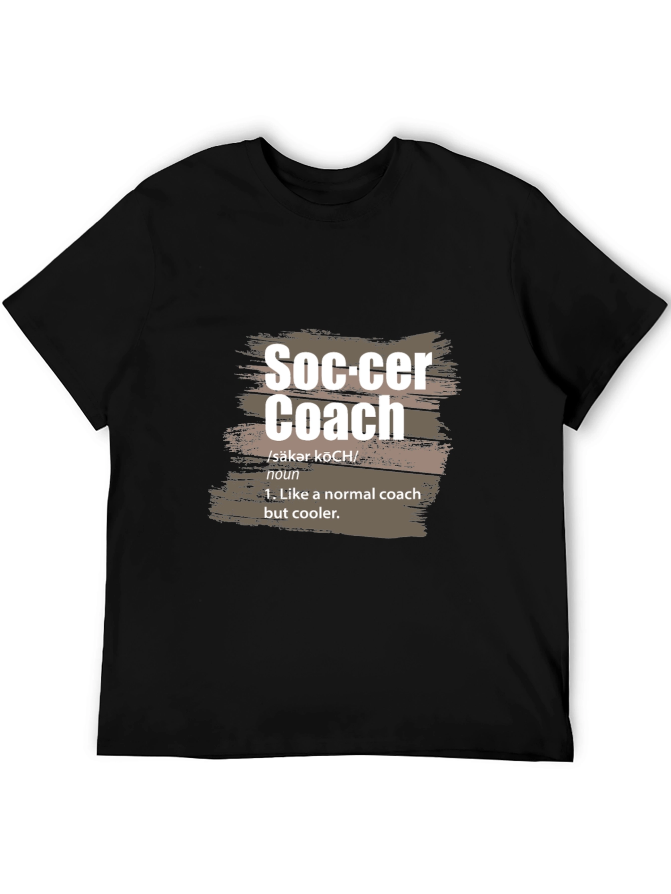 Black Soccer Coach Definition T-Shirt view 5