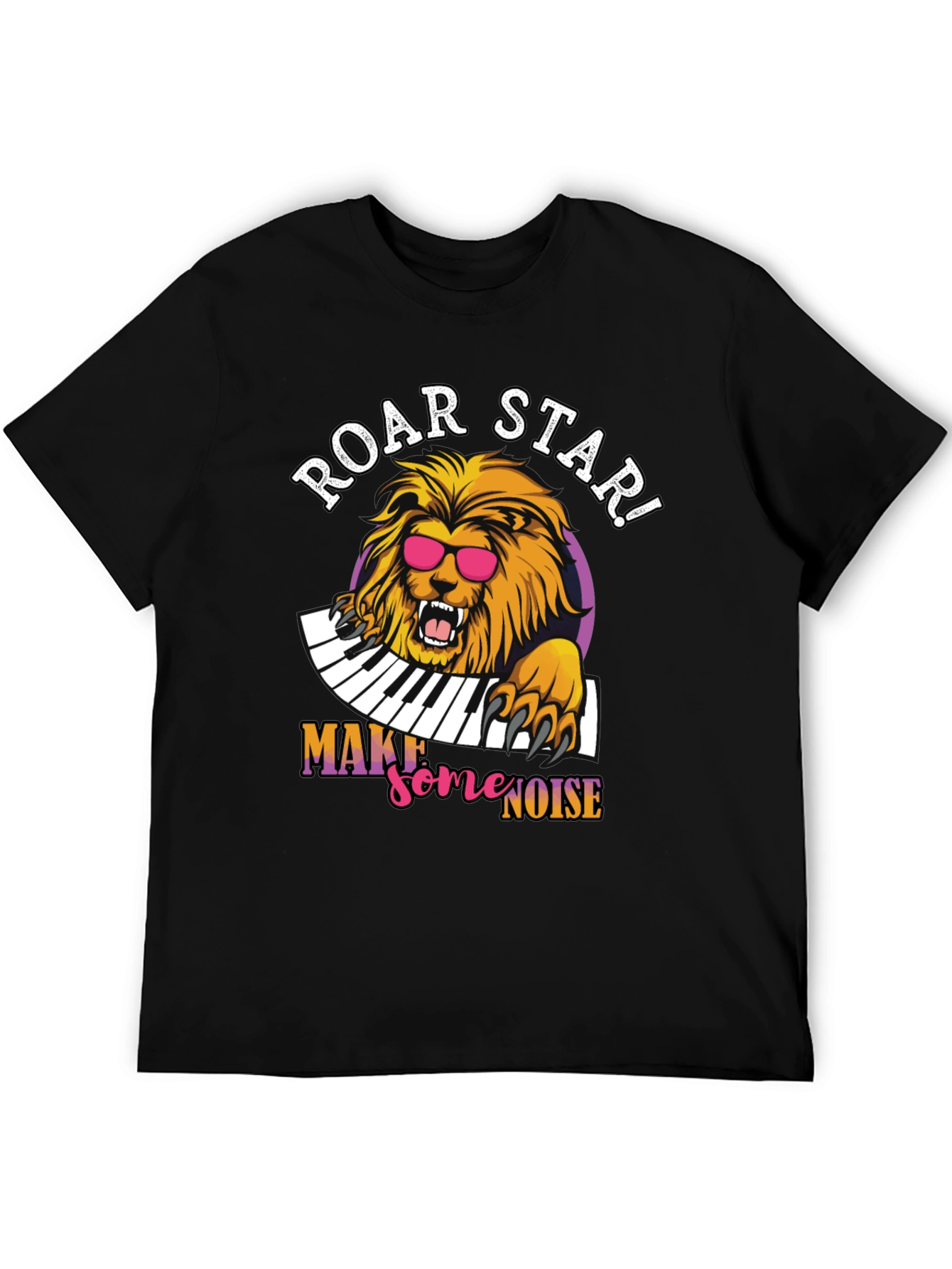Black Roar Star Lion Graphic Tee - Rock Your Style! view 5