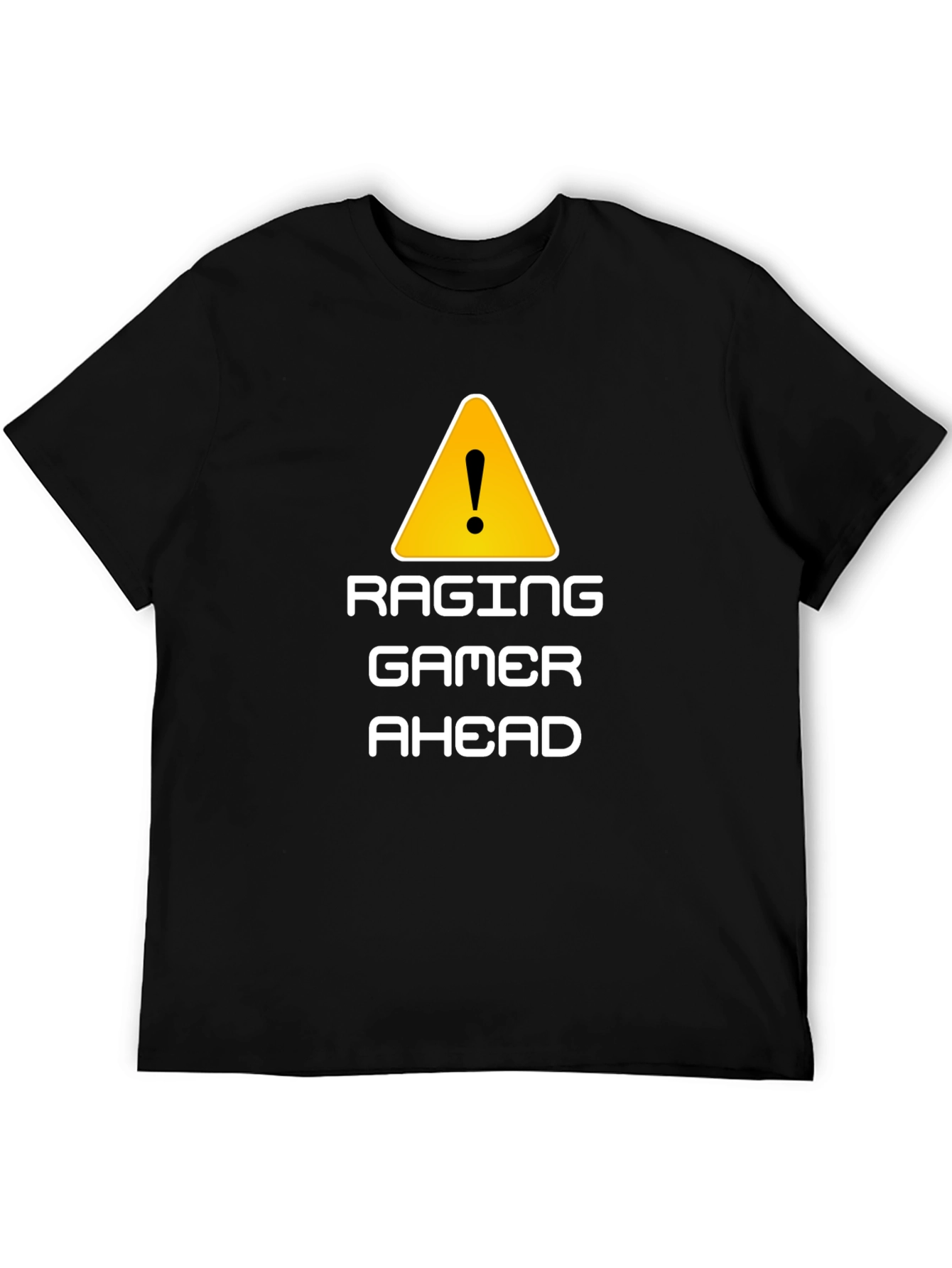 Black Raging Gamer Ahead Black Graphic Tee view 5