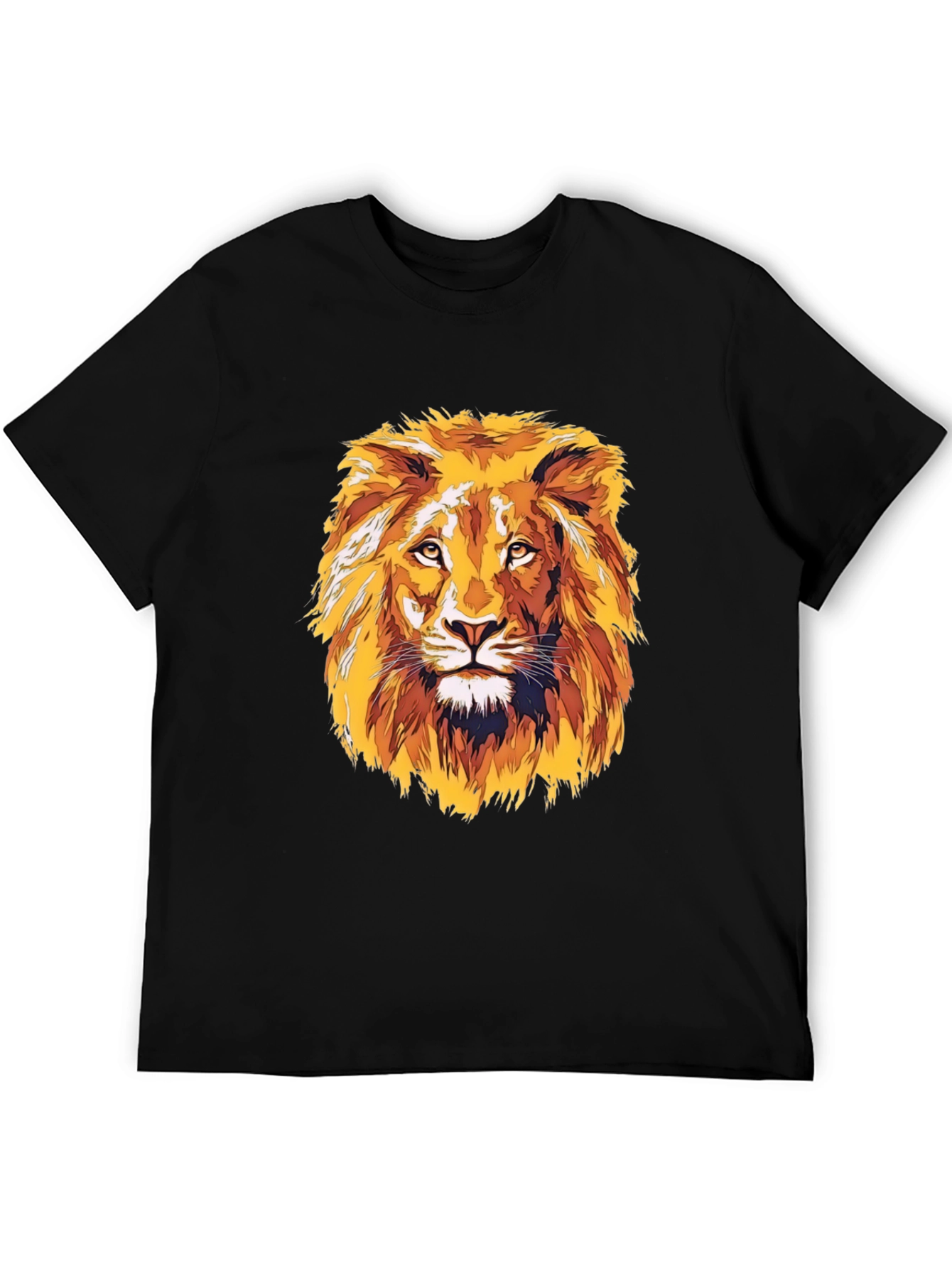 Black Lion Graphic T-Shirt - Bold Artistic Print view 5