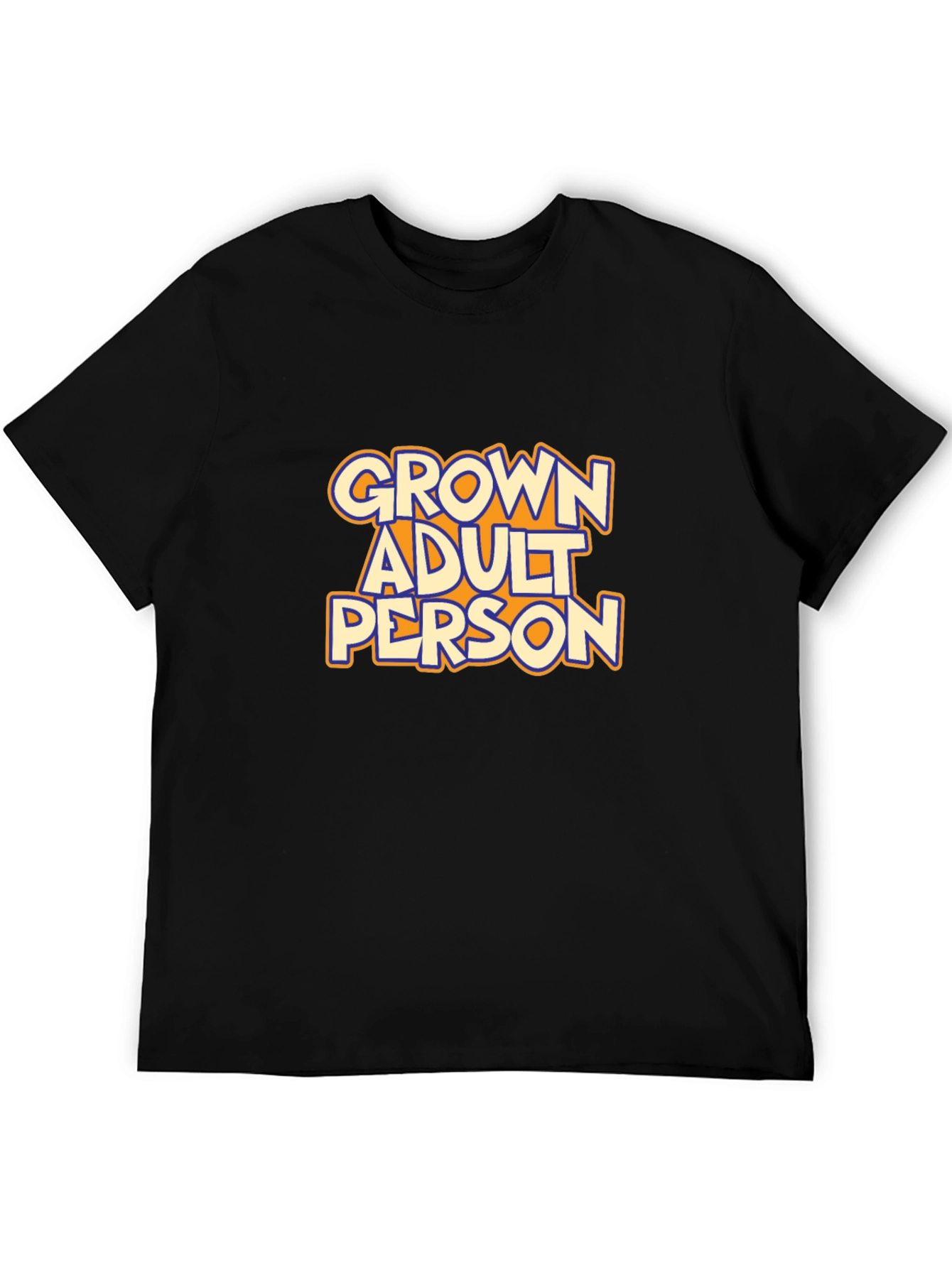 Black Grown Adult Person Graphic T-Shirt view 5