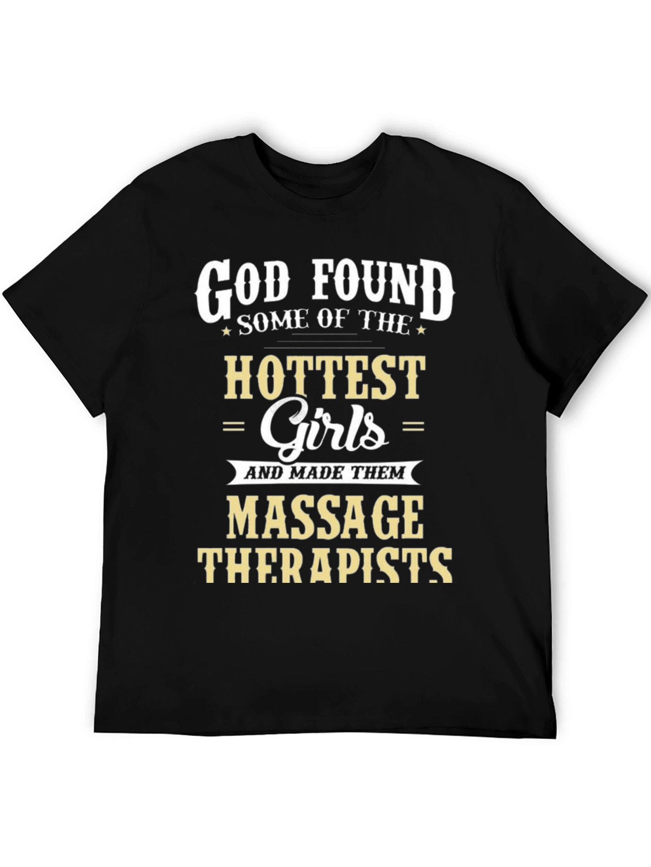Black God Found Massage Therapists Graphic T-Shirt view 5