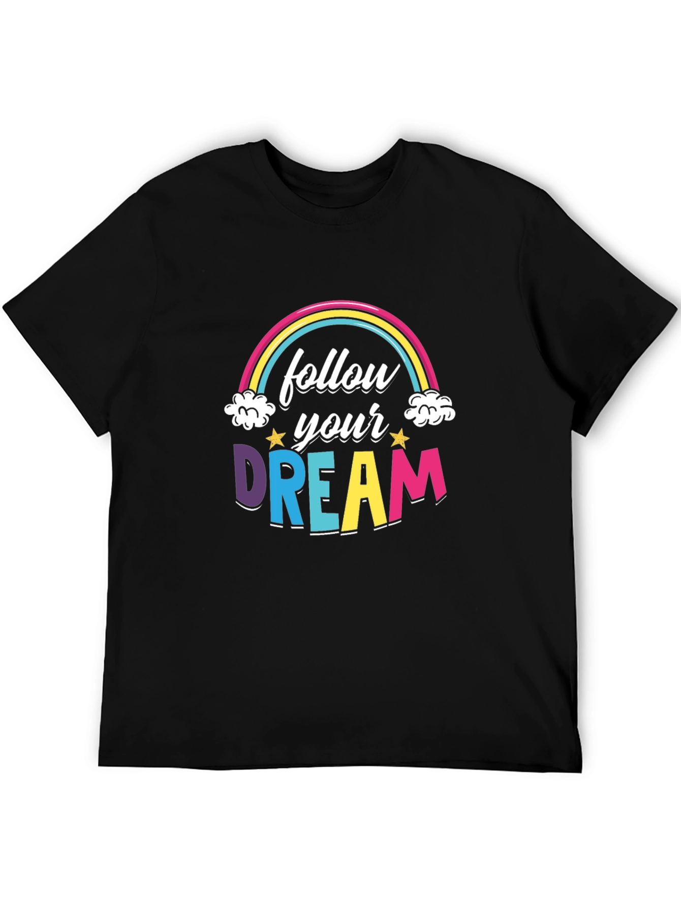 Black Follow Your Dream Graphic Tee - Unisex view 5