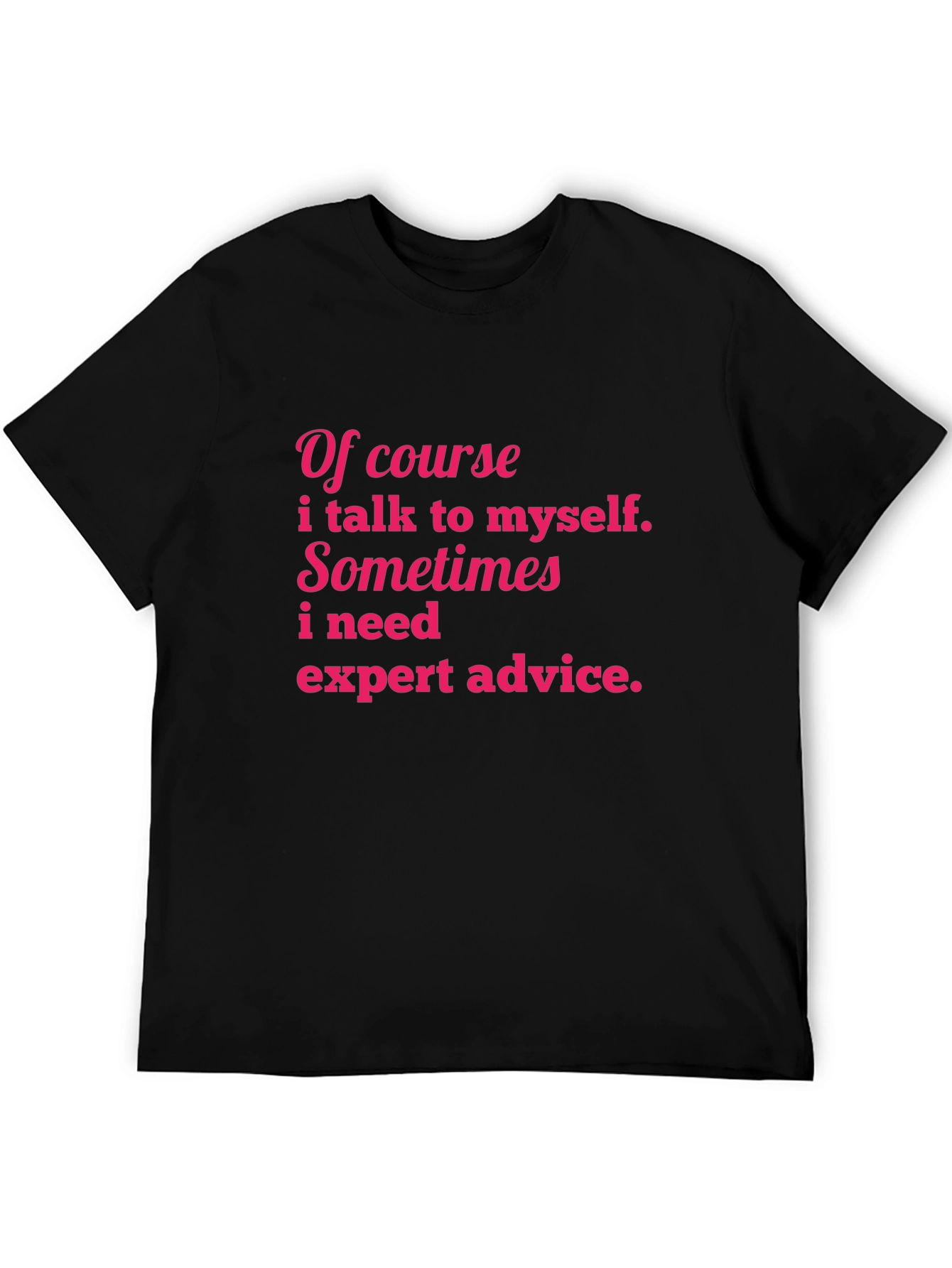 Black Funny Graphic T-Shirt - Expert Advice Tee view 5