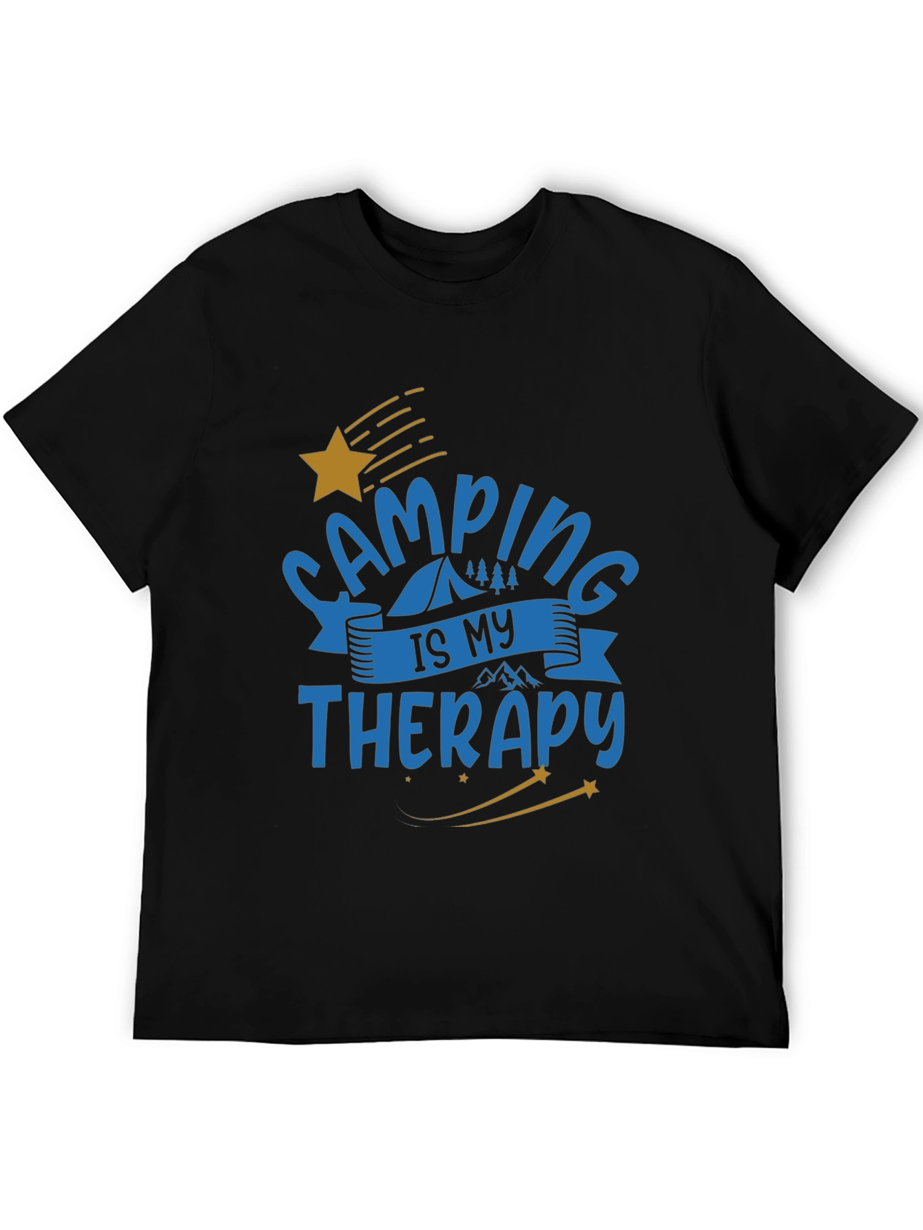 Black Camping is My Therapy Graphic T-Shirt view 5