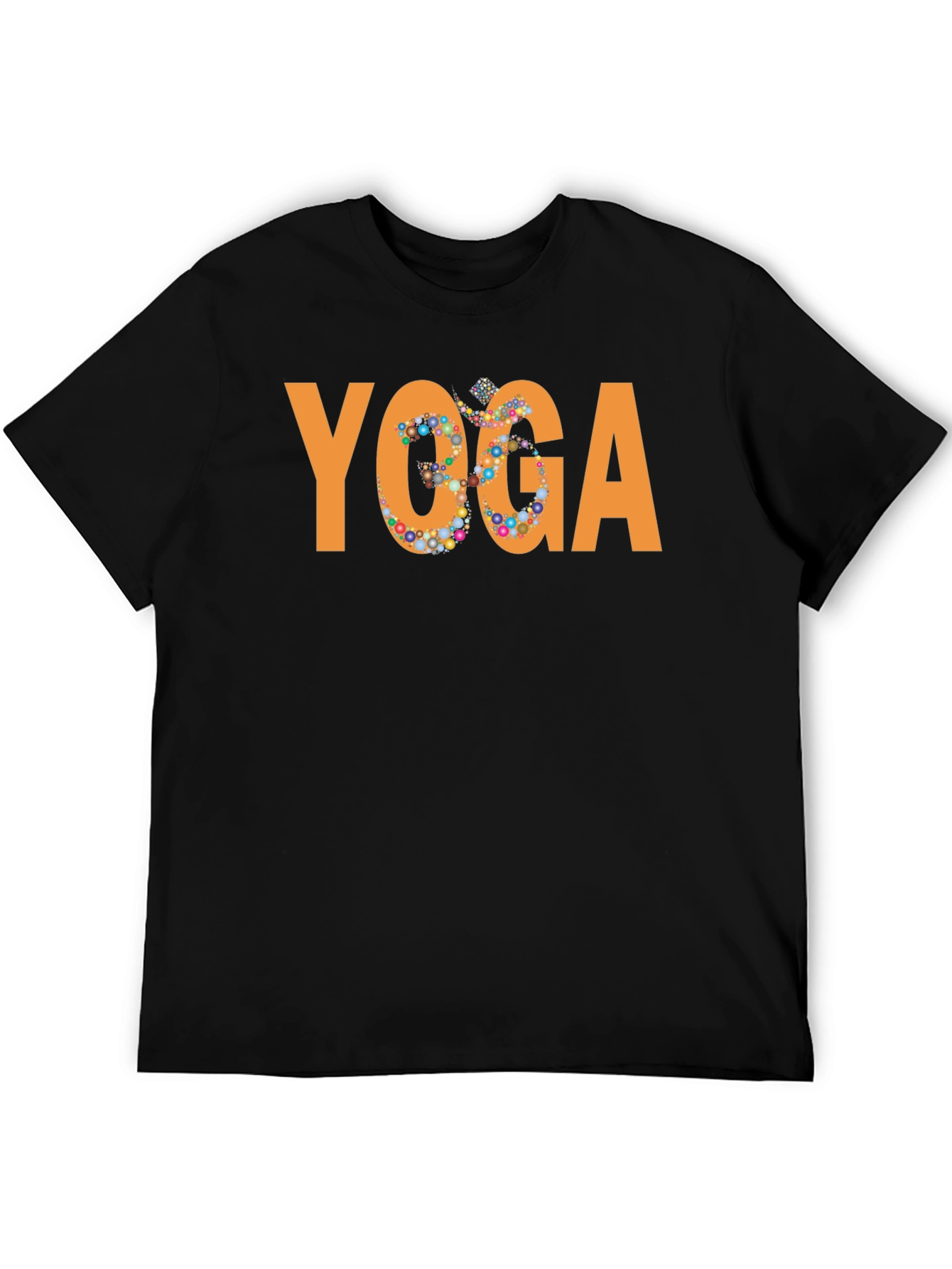 Black Yoga Graphic Tee - Meditative Comfort view 5