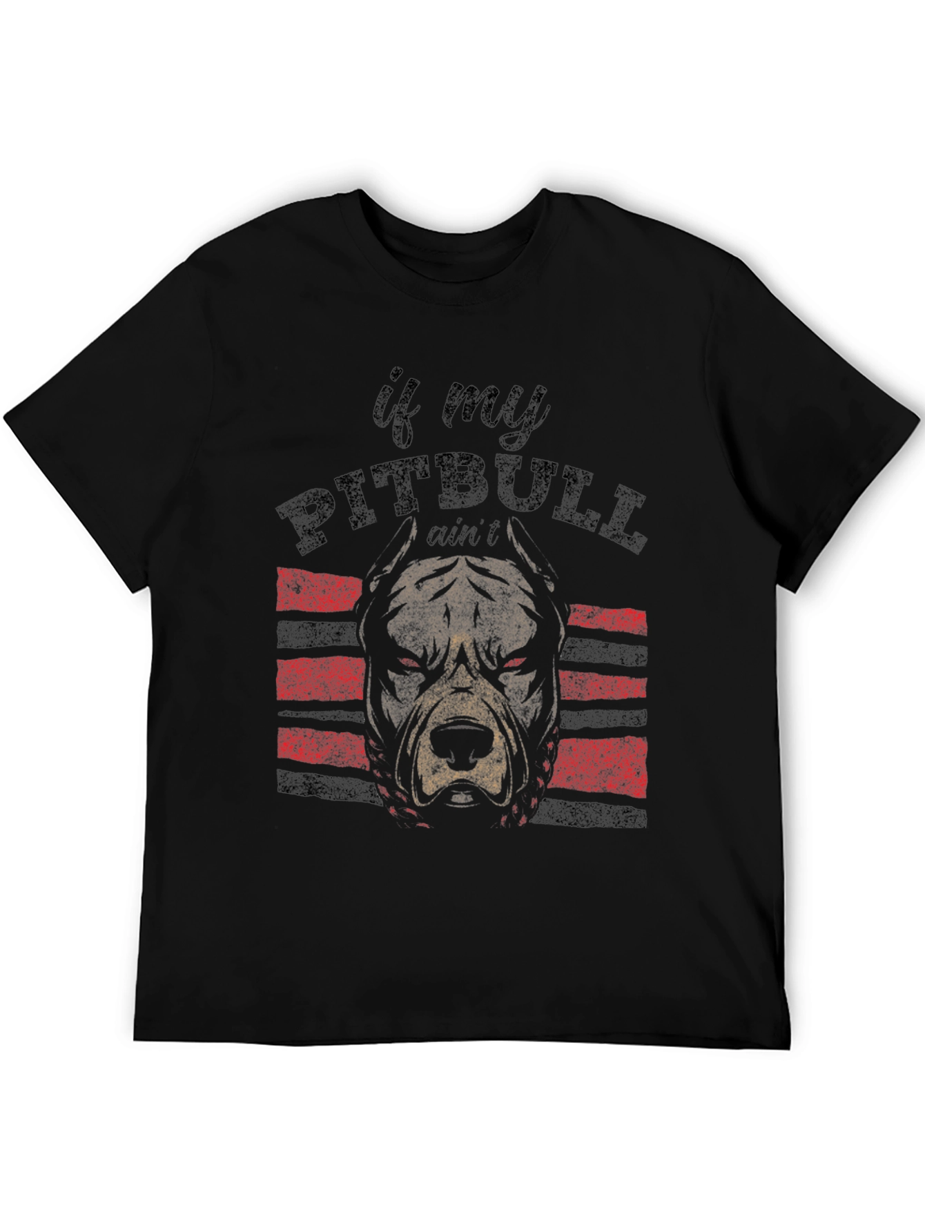 Black Pitbull Graphic T-Shirt - Black view 5