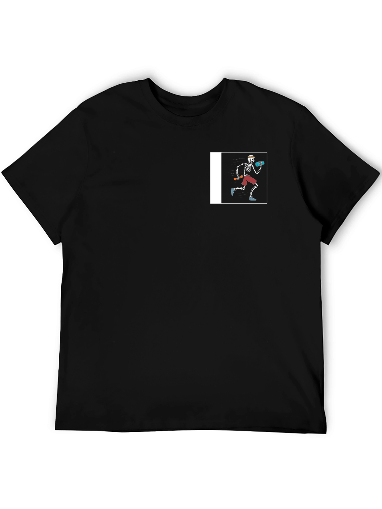Black Skeleton Gym T-Shirt view 5