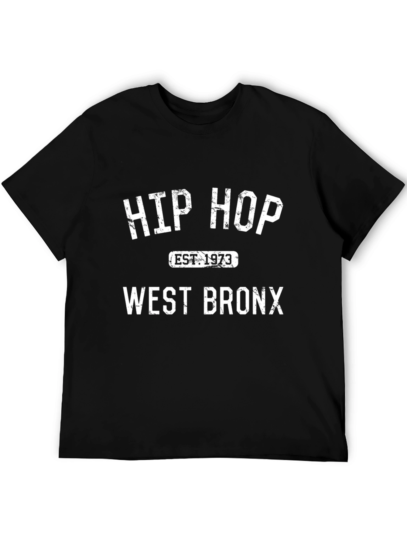 Black Hip Hop West Bronx EST 1973 Black T-Shirt view 5