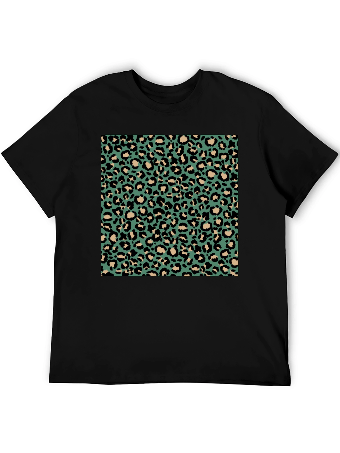 Black Leopard Print Tee - Modern Style view 5