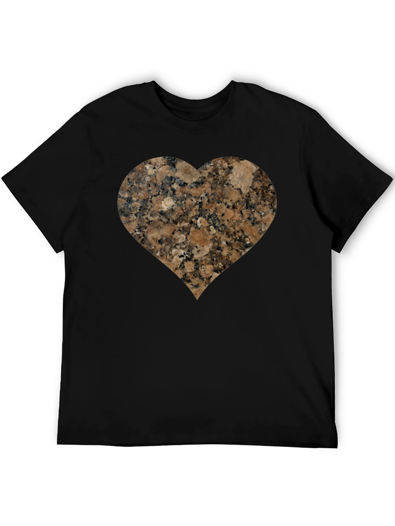 Black Granite Heart Tee - Unique Graphic T-Shirt view 5