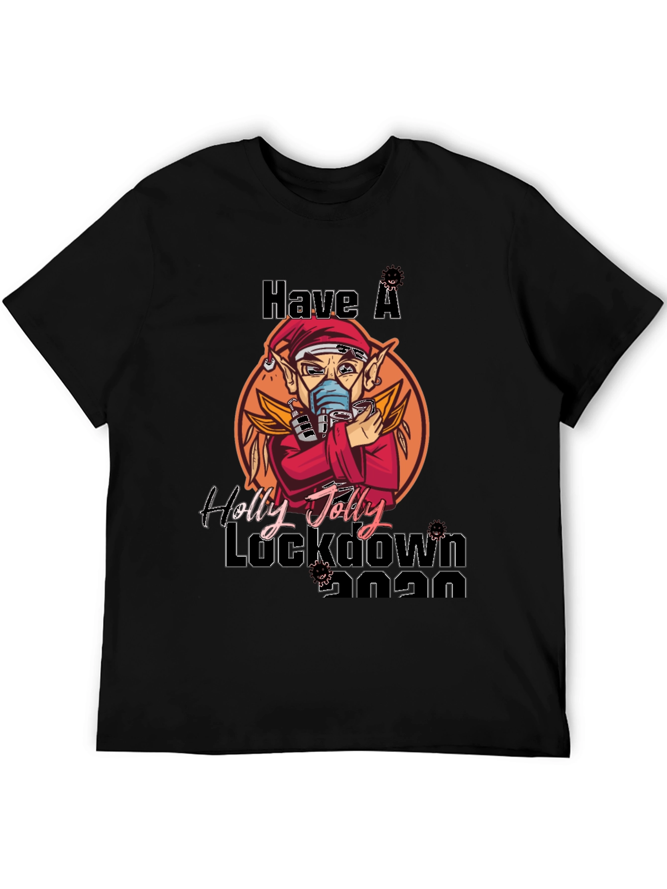 Black Have a Holly Jolly Lockdown 2020 T-Shirt view 5
