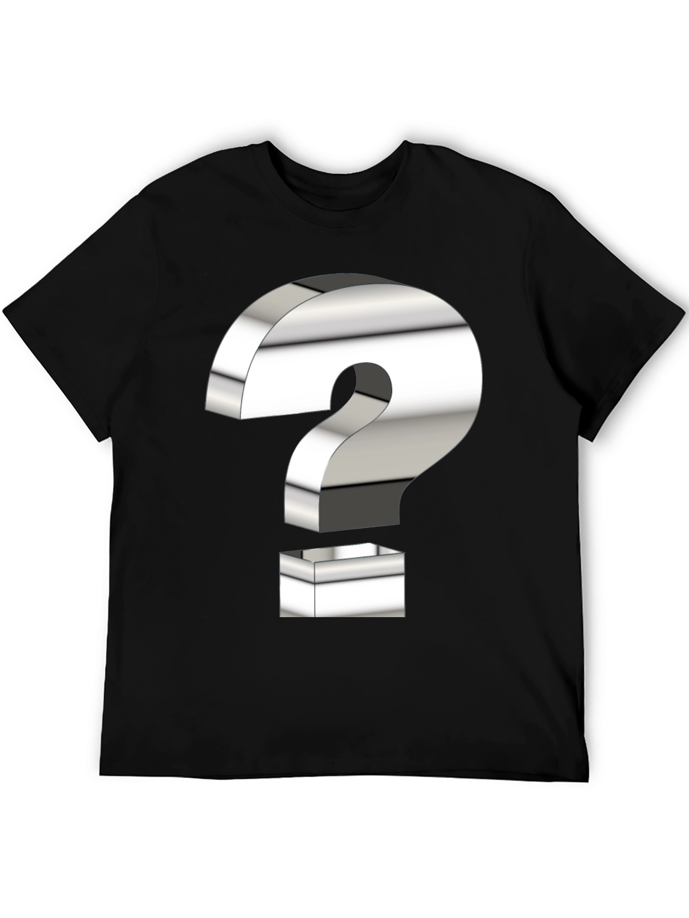 Black Question Mark Graphic T-Shirt view 5