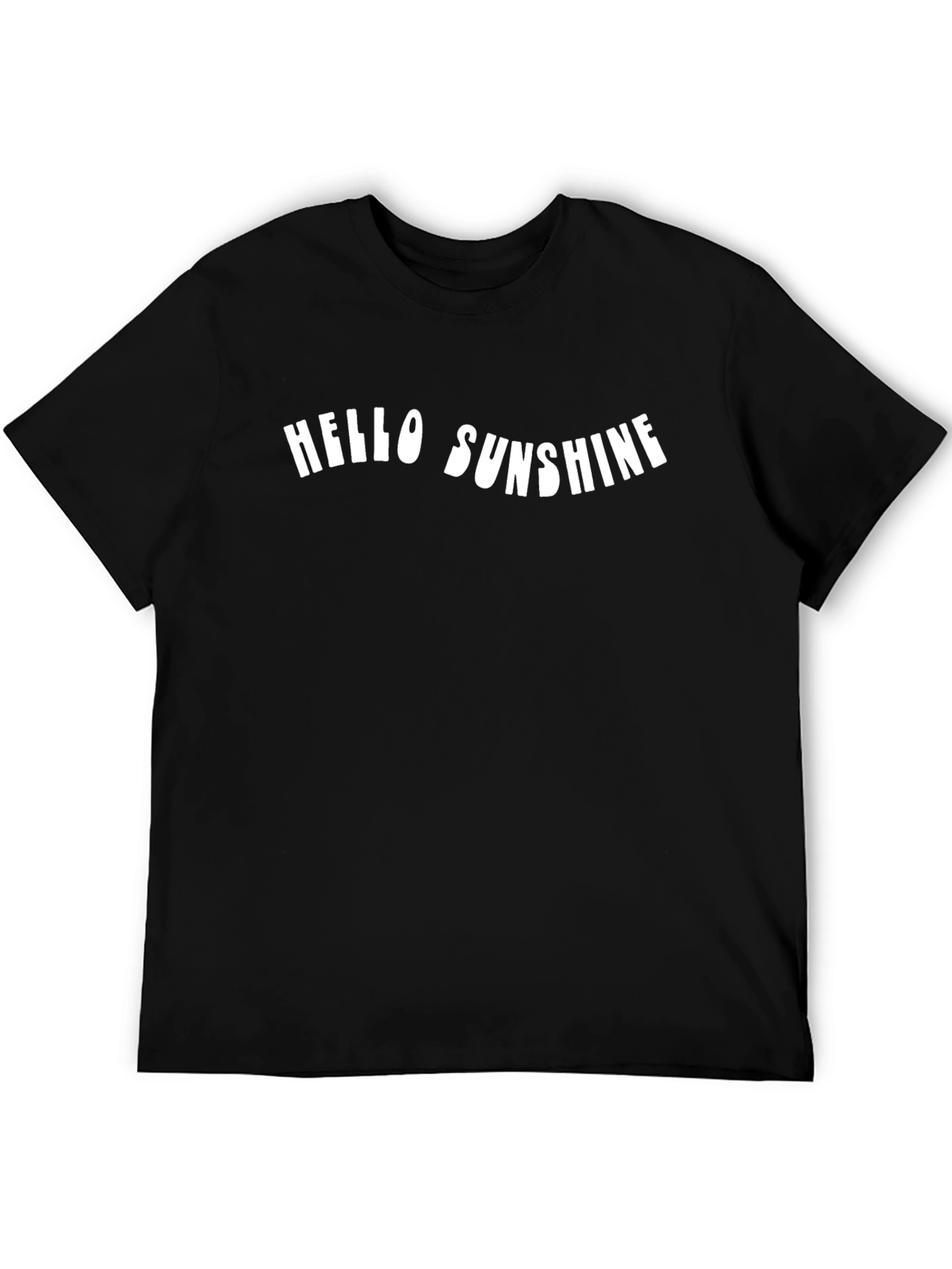 Black Hello Sunshine Graphic Tee - Black Cotton Casual Shirt view 5