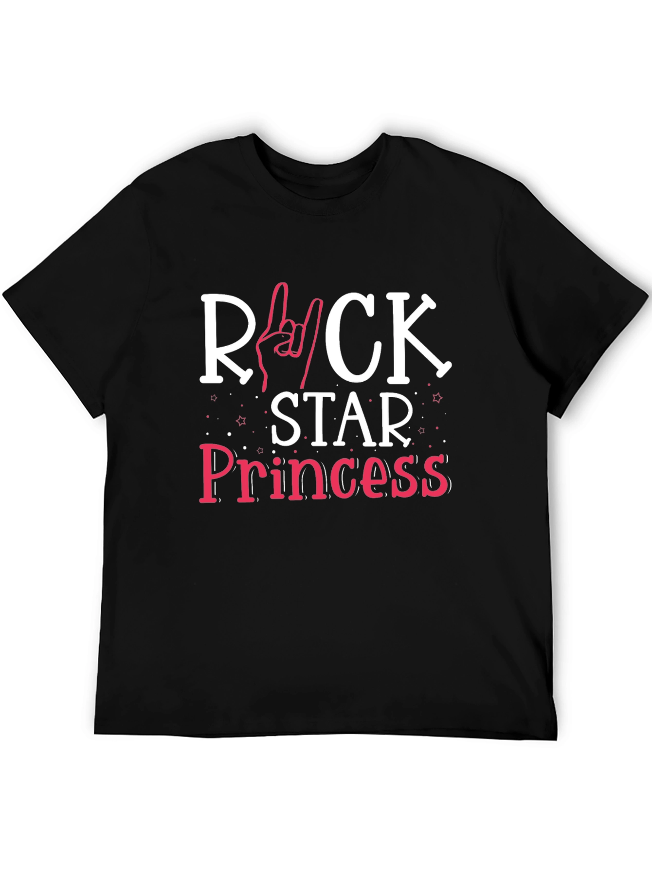 Black Rockstar Princess Graphic T-Shirt - Black Cotton Tee view 5