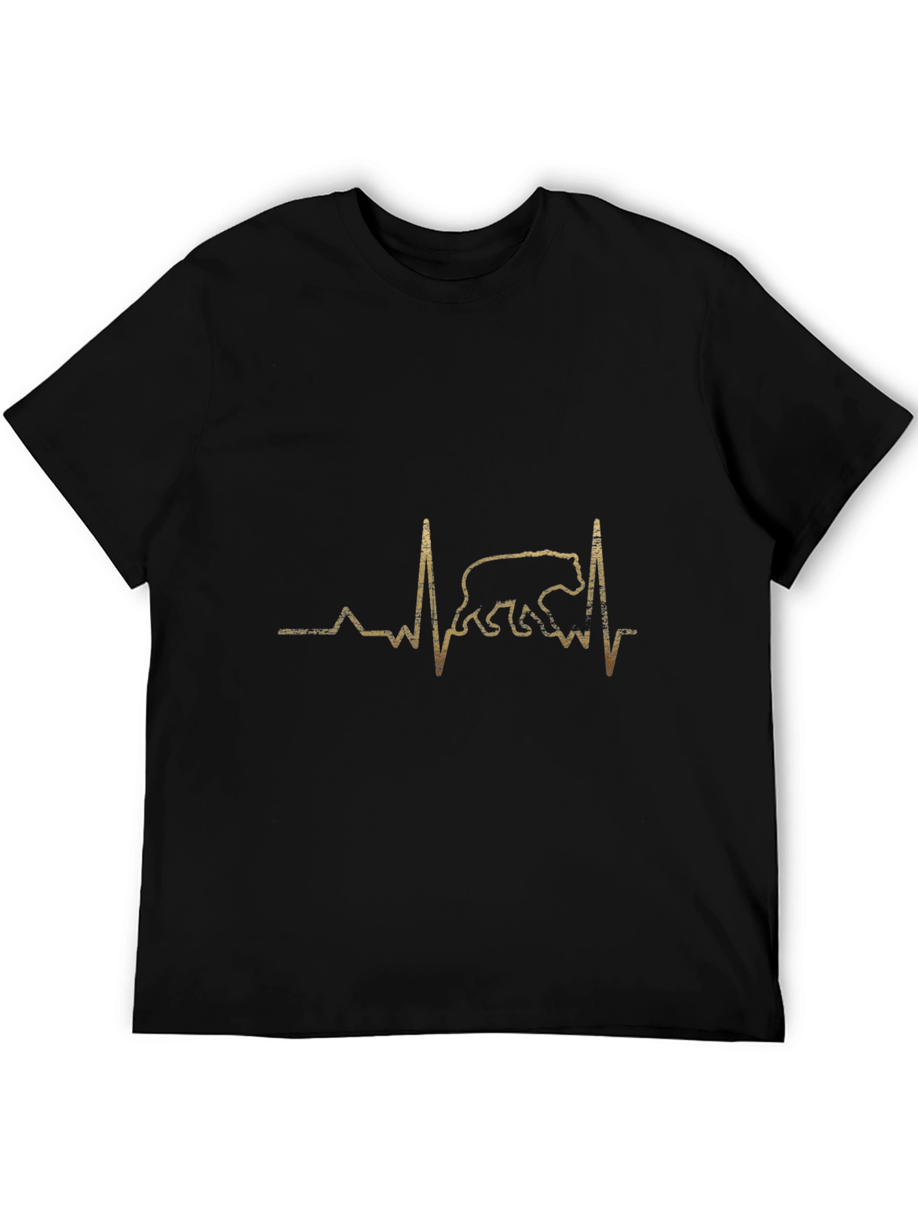 Black Bear Heartbeat Graphic Tee - Unique Design view 5