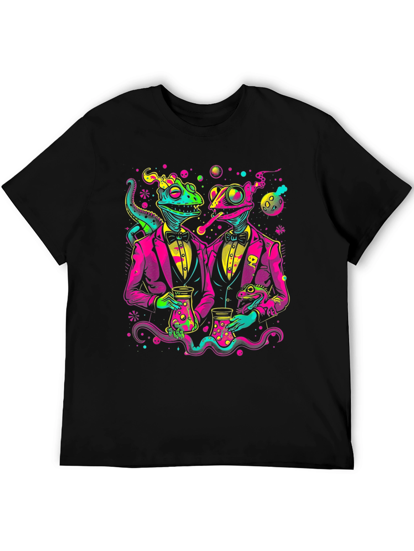 Black Lizard Tuxedo T-Shirt - Funky Reptile Design view 5