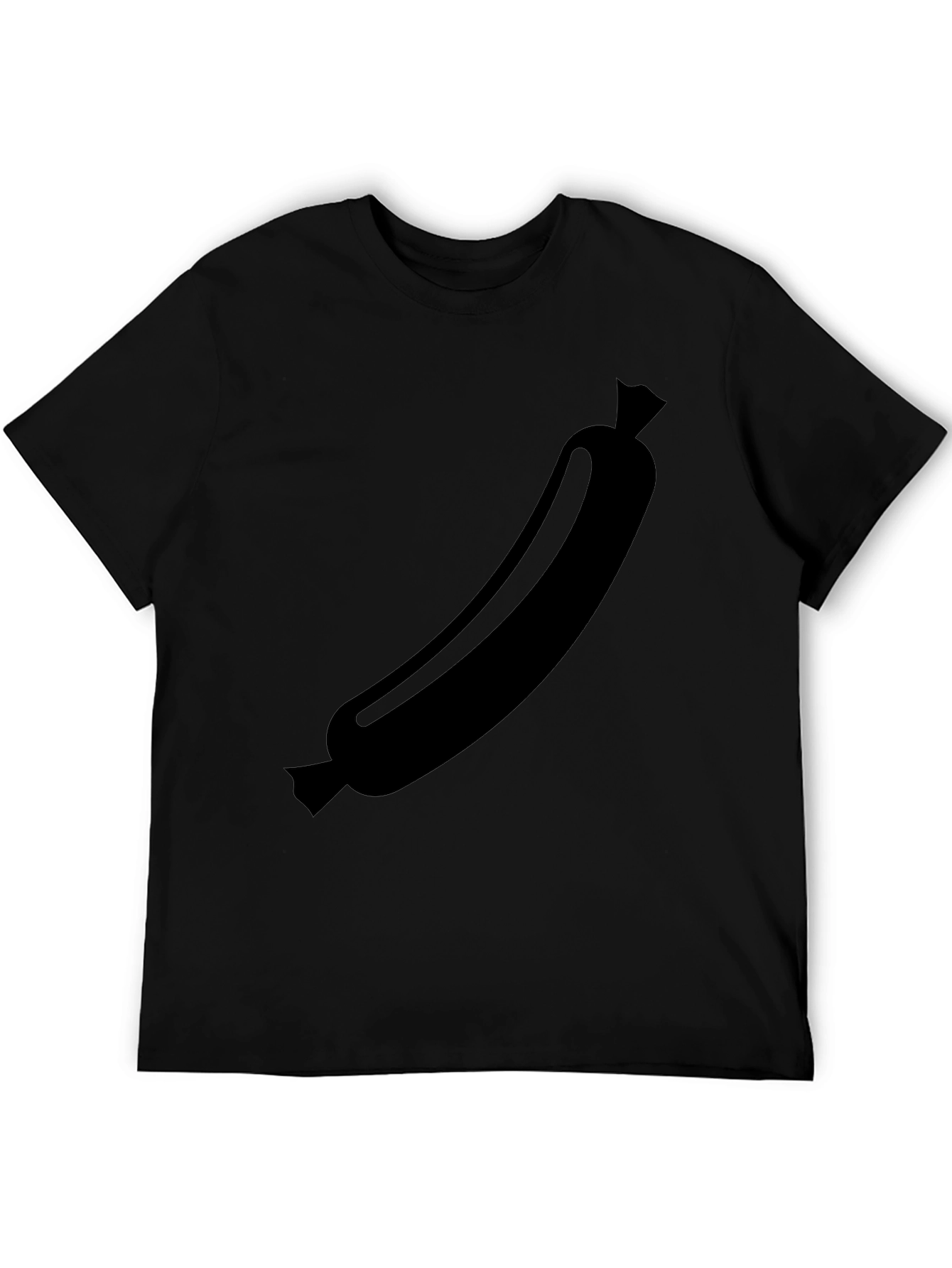 Black Black Sausage Graphic Tee - Funny Food Shirt view 5