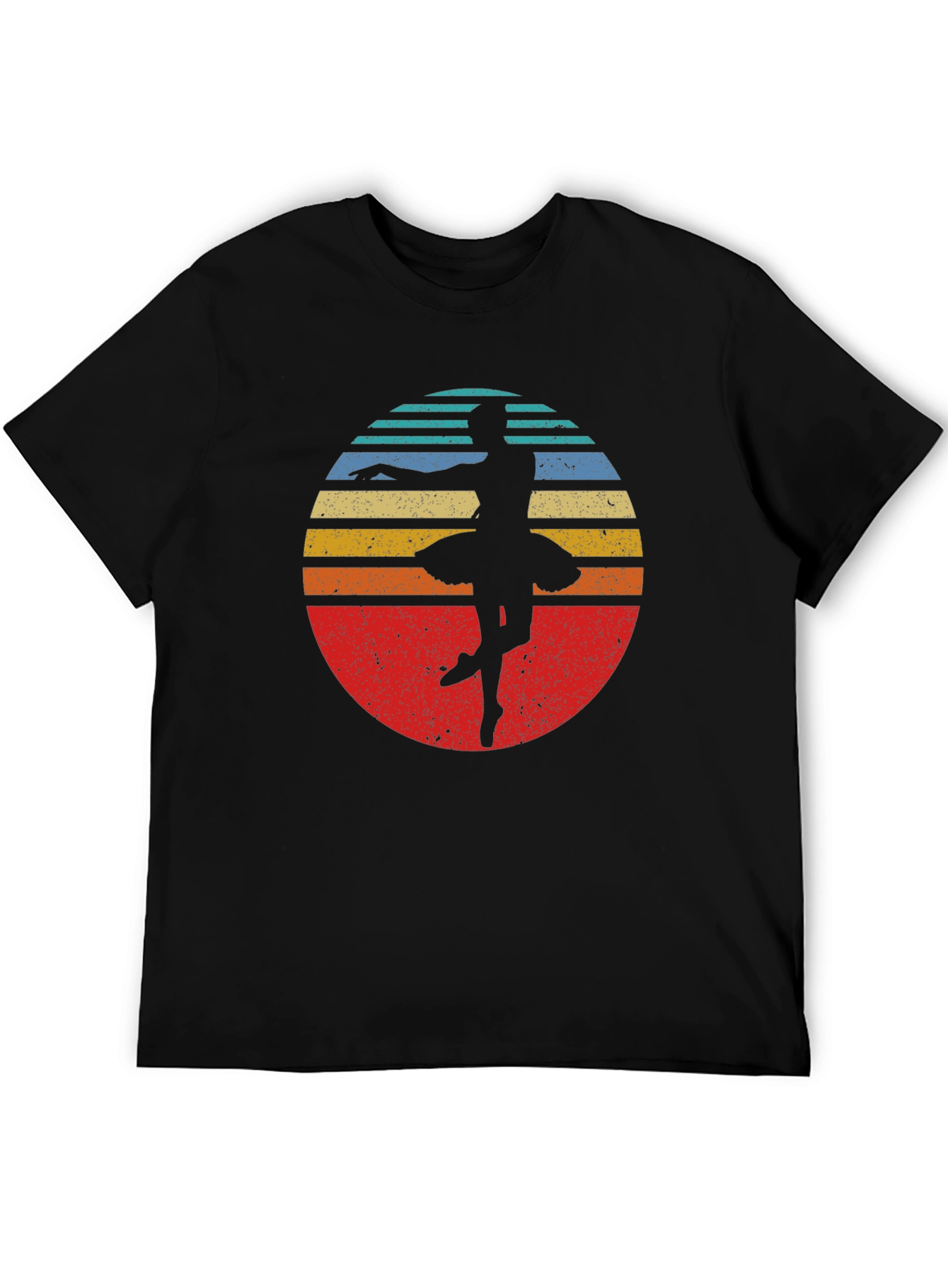 Black Retro Ballerina Graphic Tee view 5