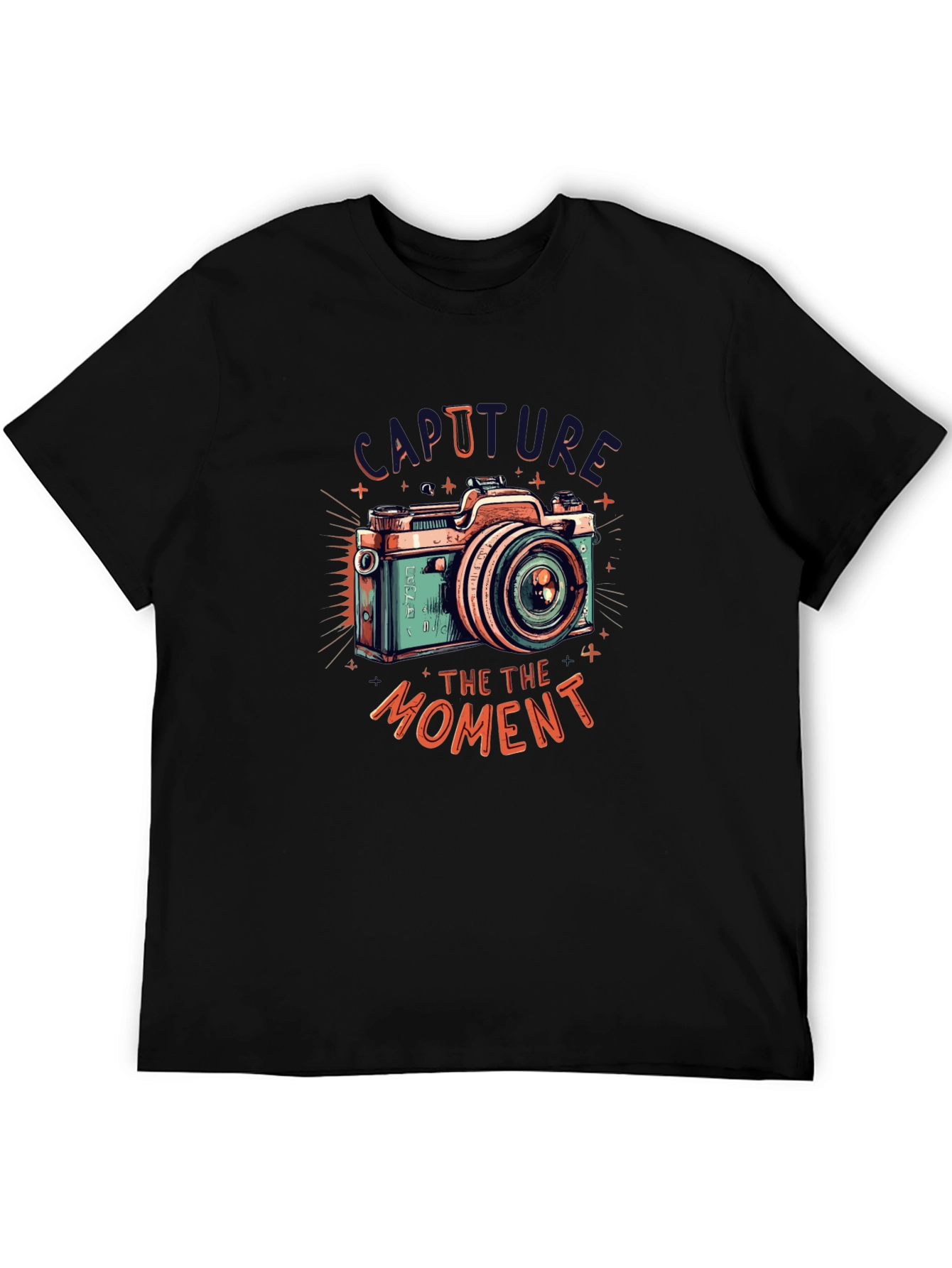 Black Retro Camera Graphic Tee - Capture the Moment view 5