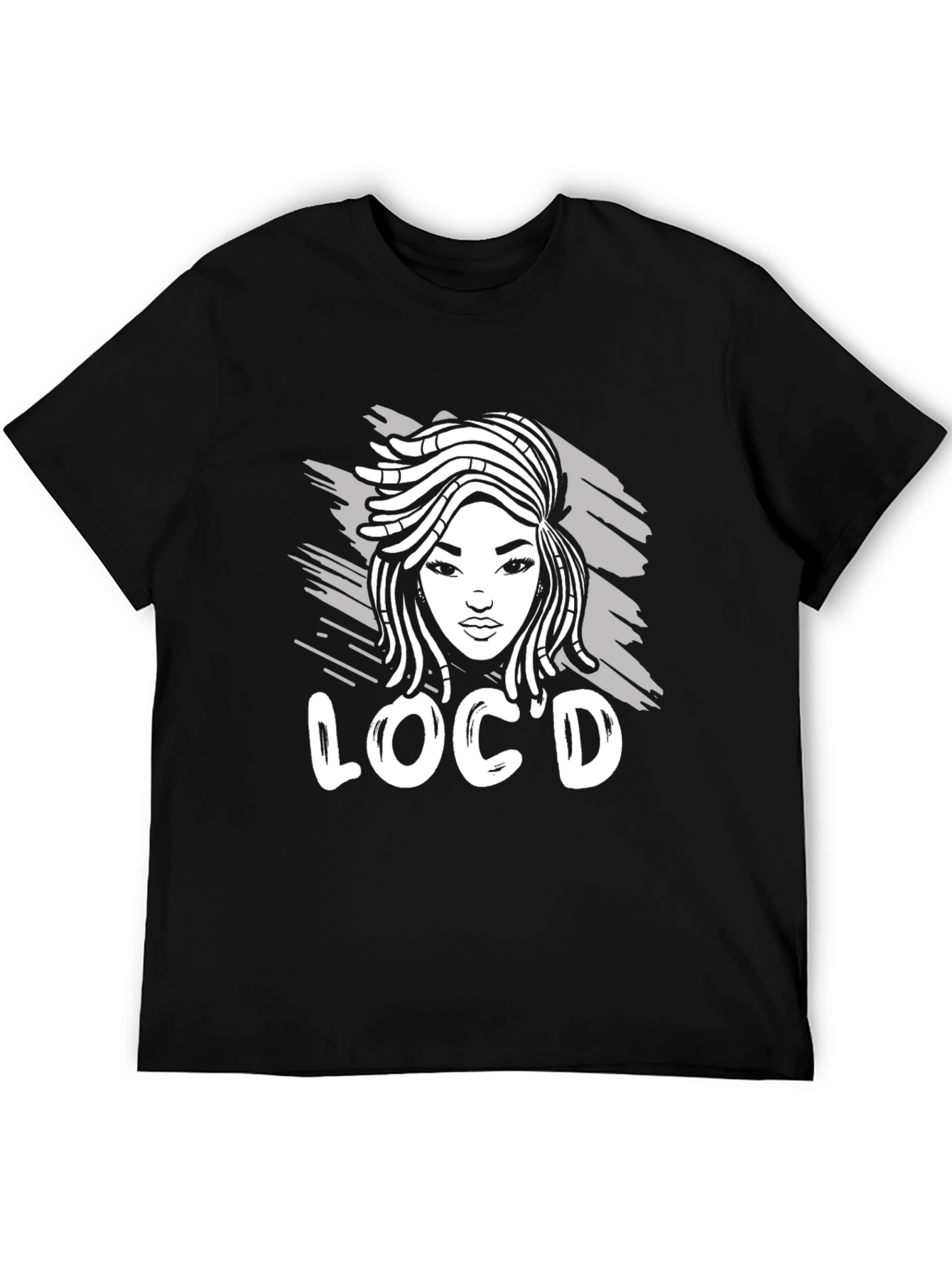Black Loc'd Women's Graphic T-Shirt - Black view 5