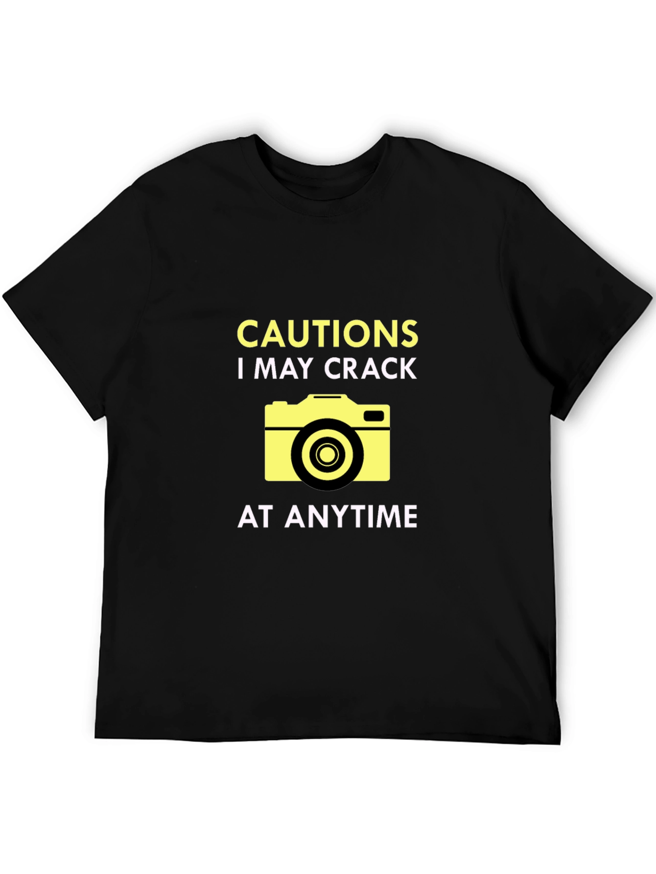 Black Funny Camera Humor T-Shirt view 5