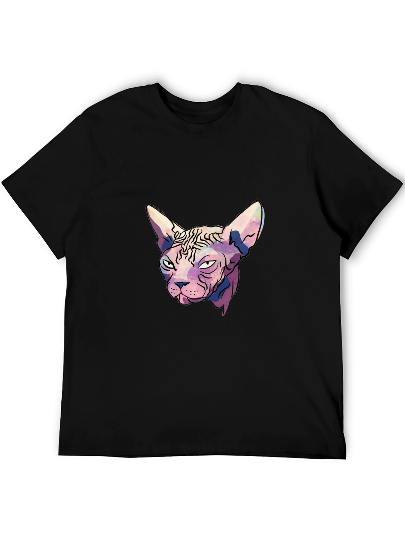 Black Sphynx Cat Graphic T-Shirt - Unique Design view 5