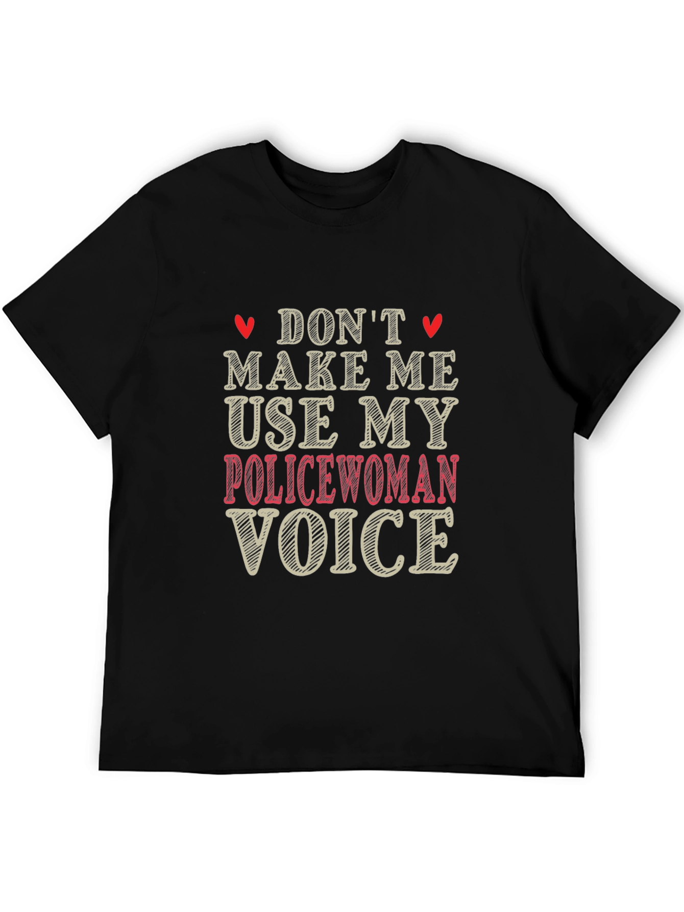 Black Don't Make Me Use My Policewoman Voice Graphic Tee view 5