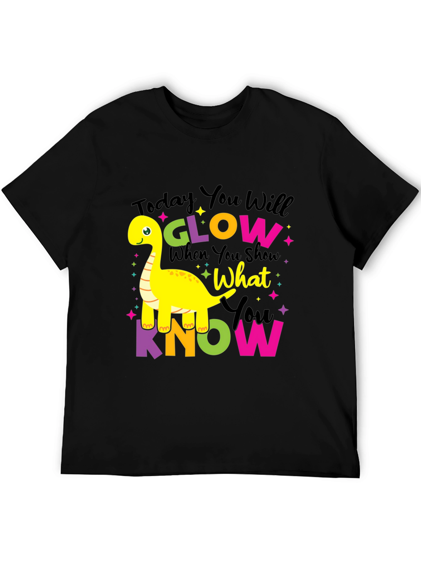 Black Glow What You Know Dino T-Shirt view 5