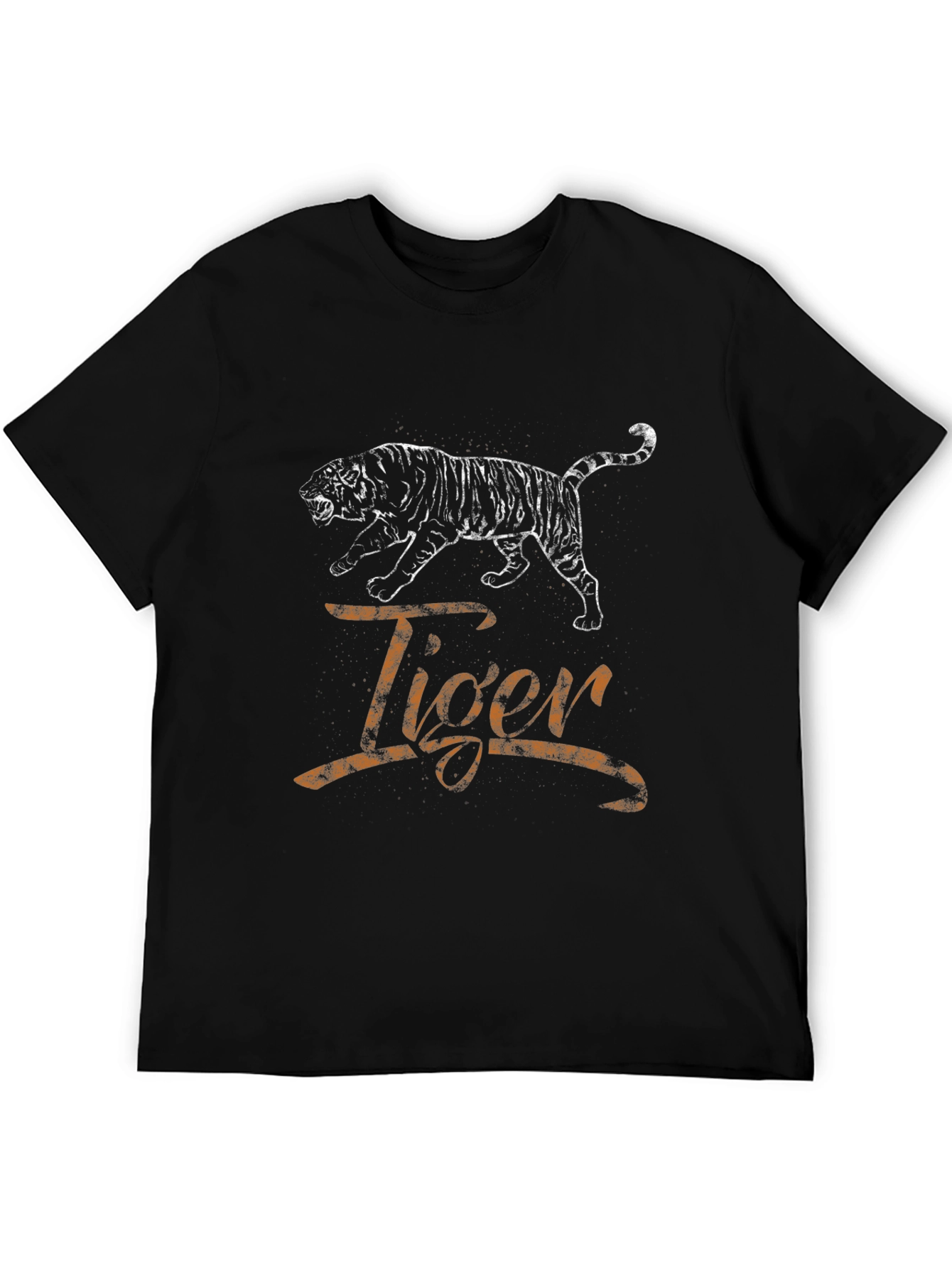 Black Tiger Graphic T-Shirt - Men's Black Tee view 5