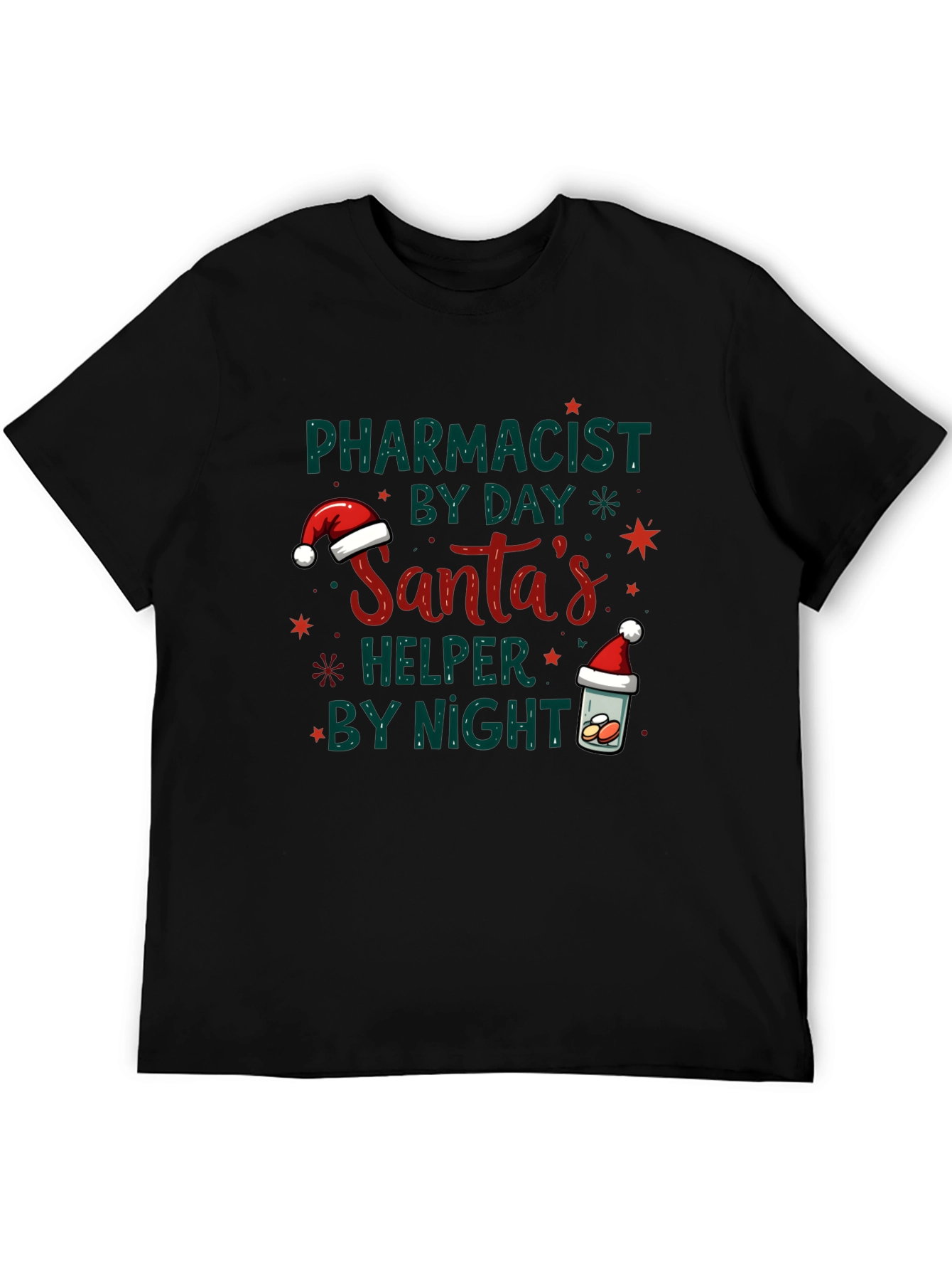 Black Pharmacist Santa's Helper Tee view 5