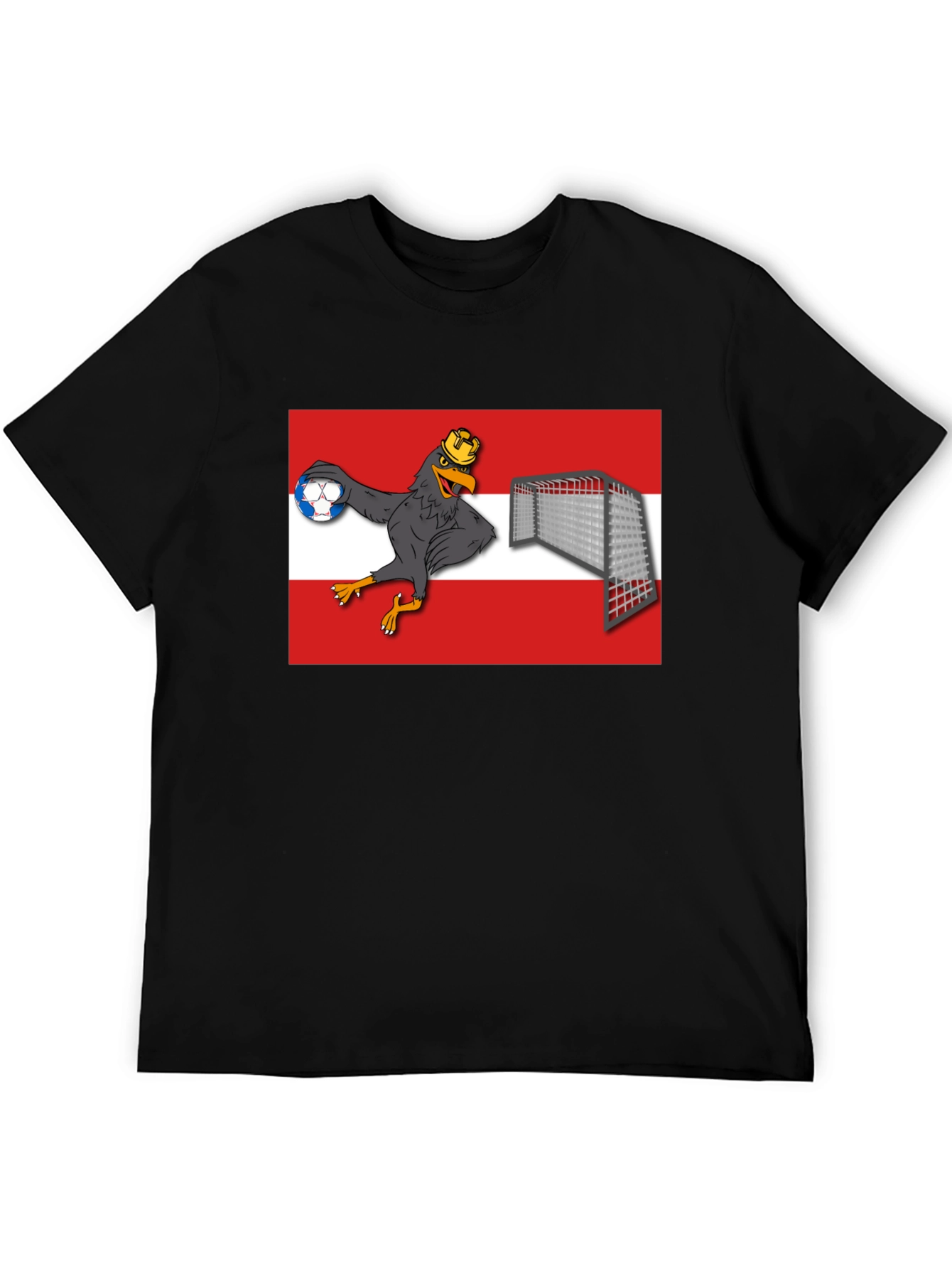 Black Austria Handball T-Shirt Funny Austrian Bird view 5