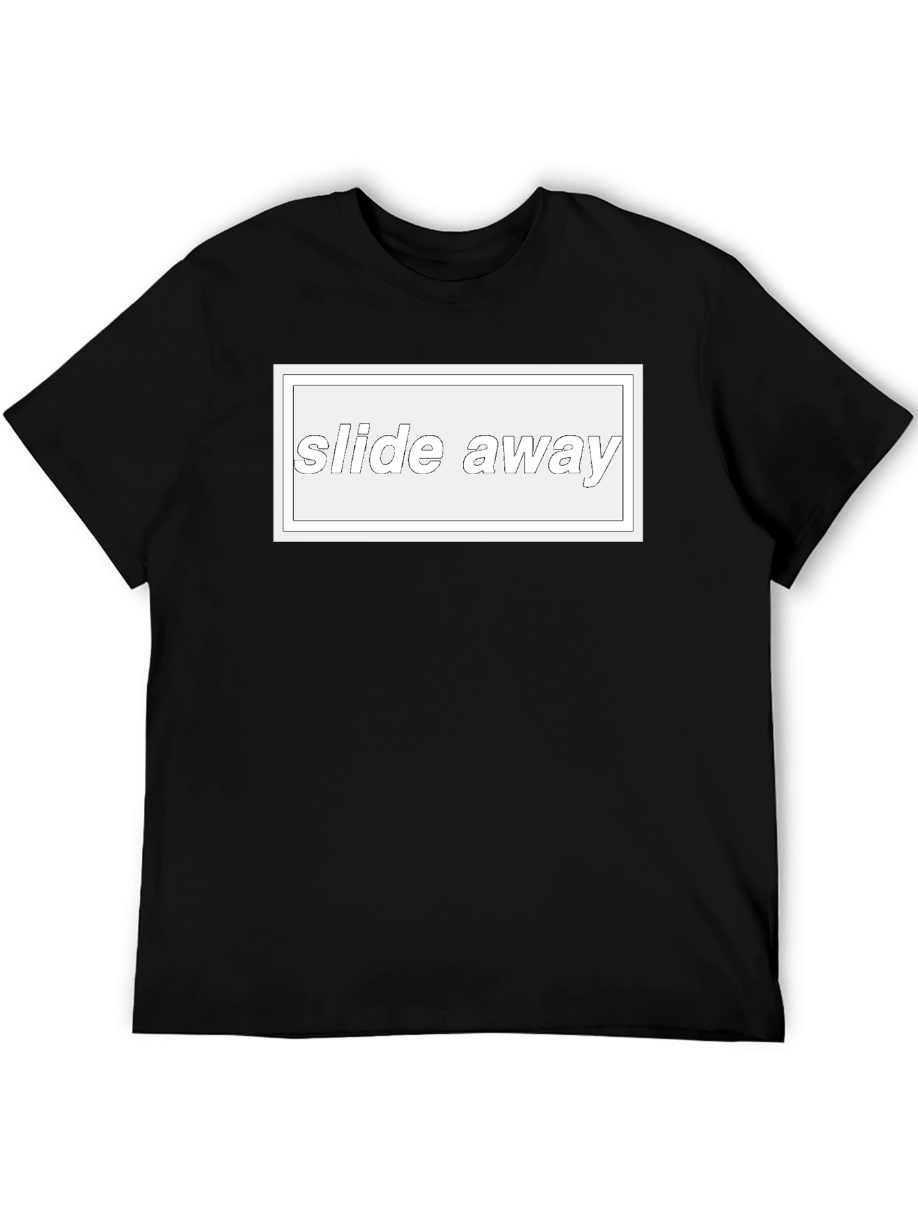 Black Slide Away Graphic Tee - Classic Style view 5
