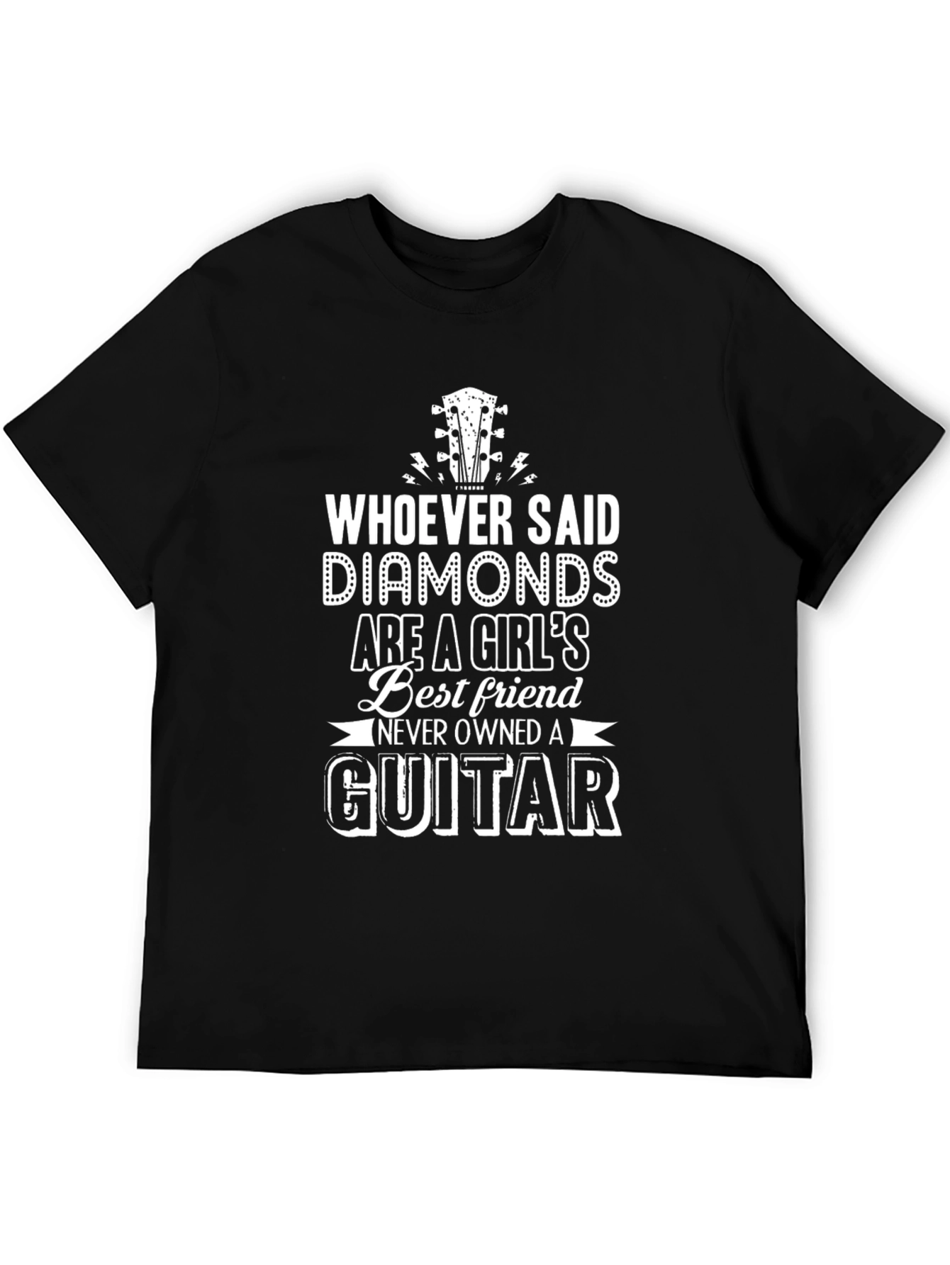 Guitar Lover T-Shirt - Diamonds Best Friend? - 5