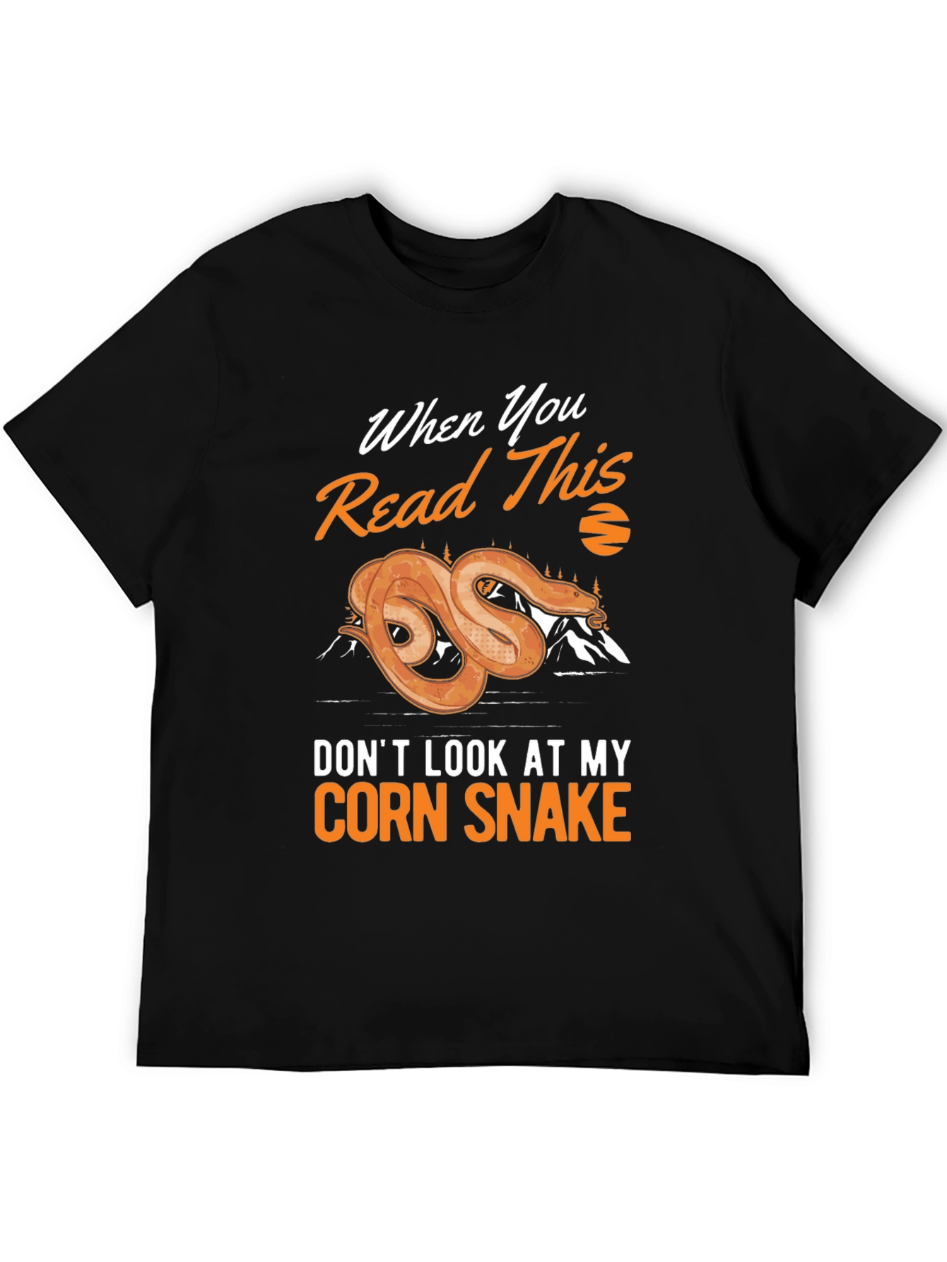 Black Corn Snake Novelty Graphic Tee view 5
