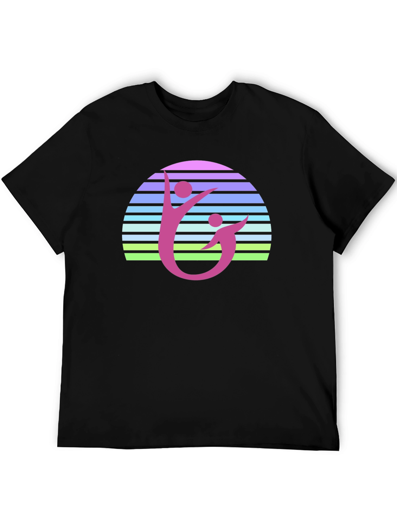 Black Retro Sunset Duo Graphic Tee view 5
