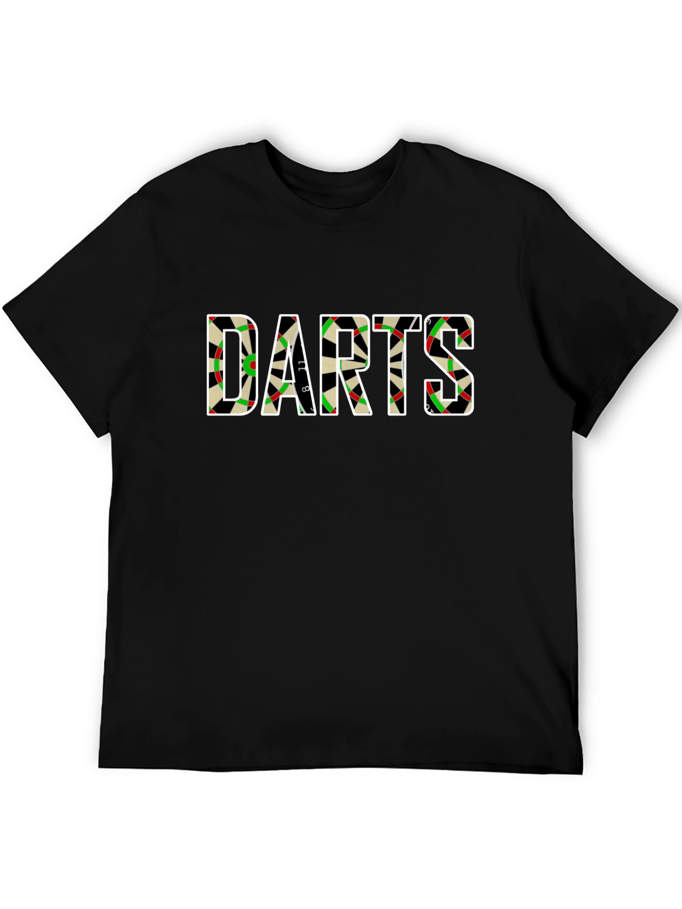 Black Darts Board Graphic Tee - Stylish Darts Lover Shirt view 5