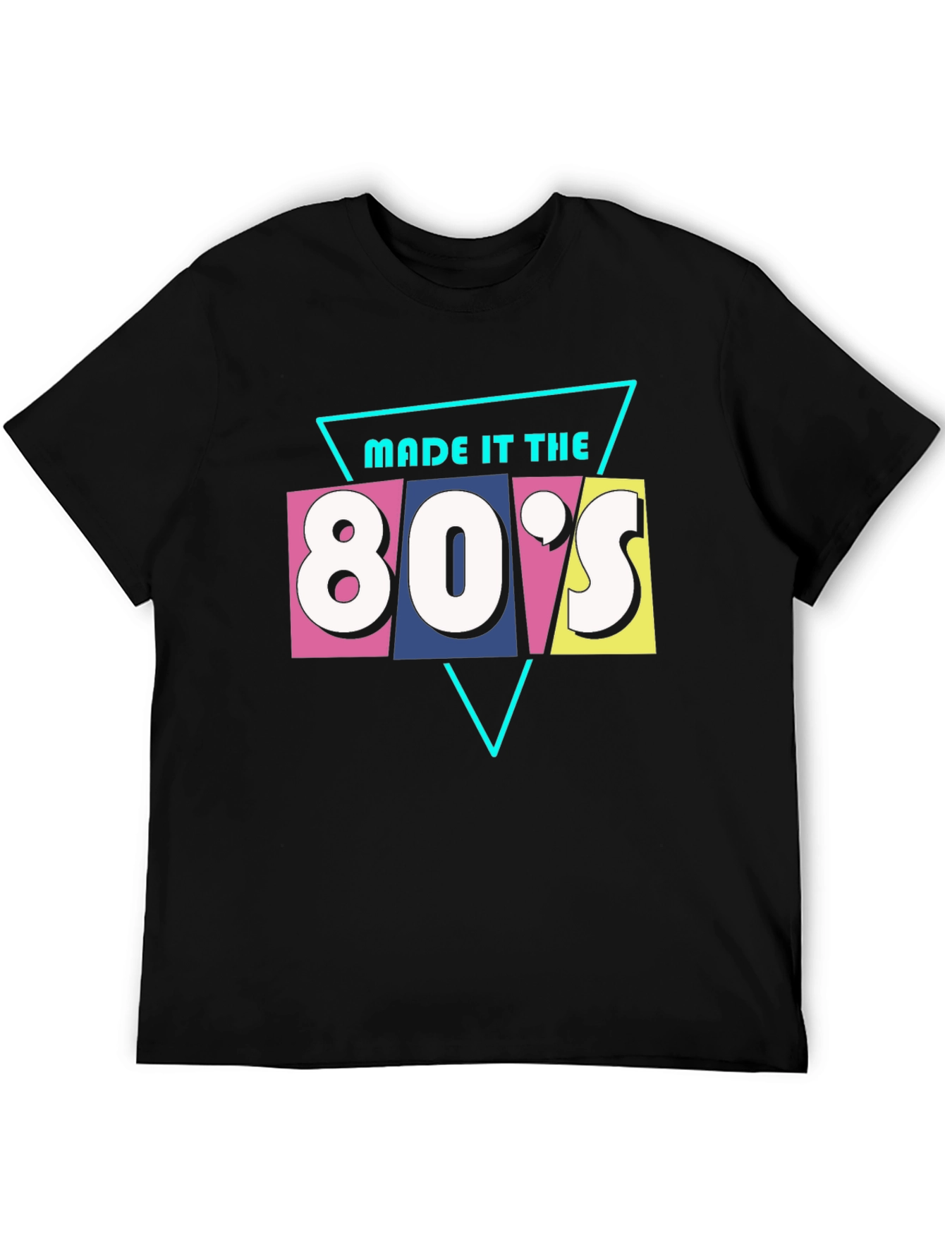 Black Made it the 80s Graphic Tee - Retro Style view 5