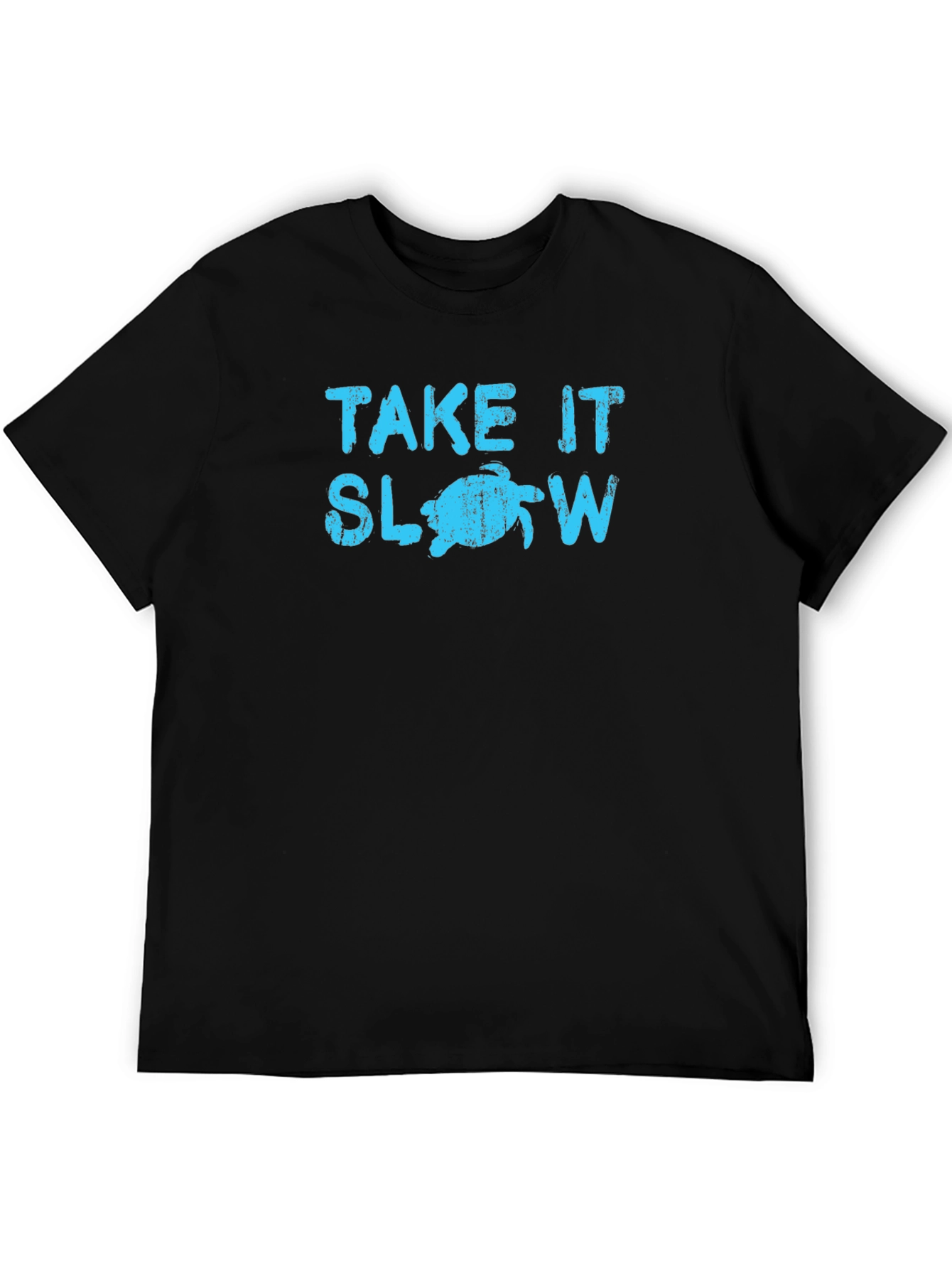 Black Take It Slow Turtle Graphic T-Shirt view 5