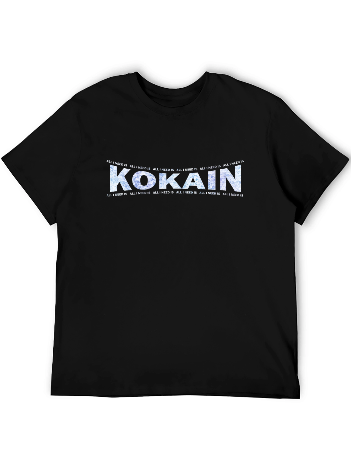 Black "Kokain" Graphic Print T-Shirt - Edgy Streetwear Tee view 5
