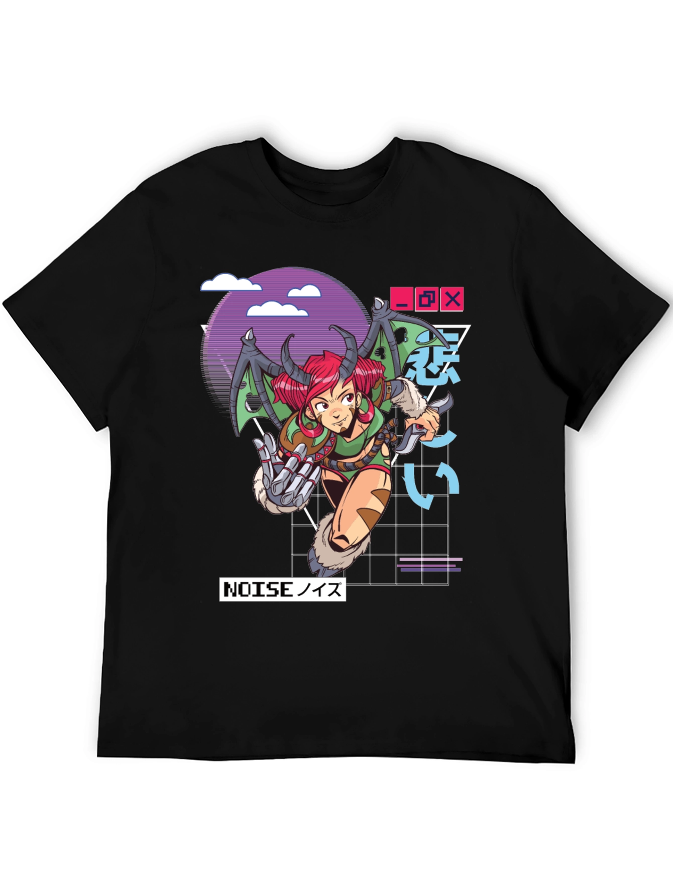 Black Anime Girl Graphic T-Shirt view 5