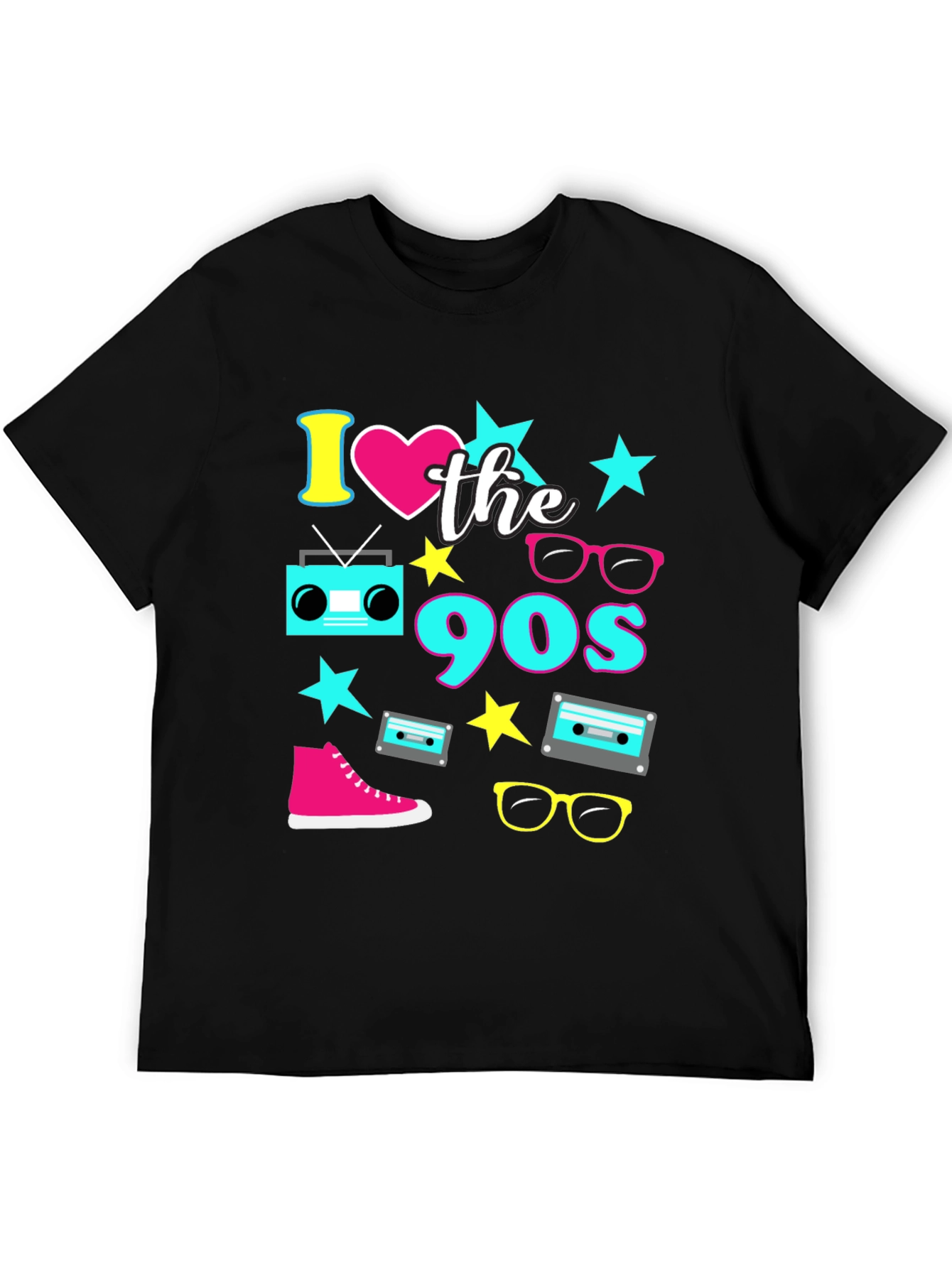 I Love the 90s Black T-Shirt - 5
