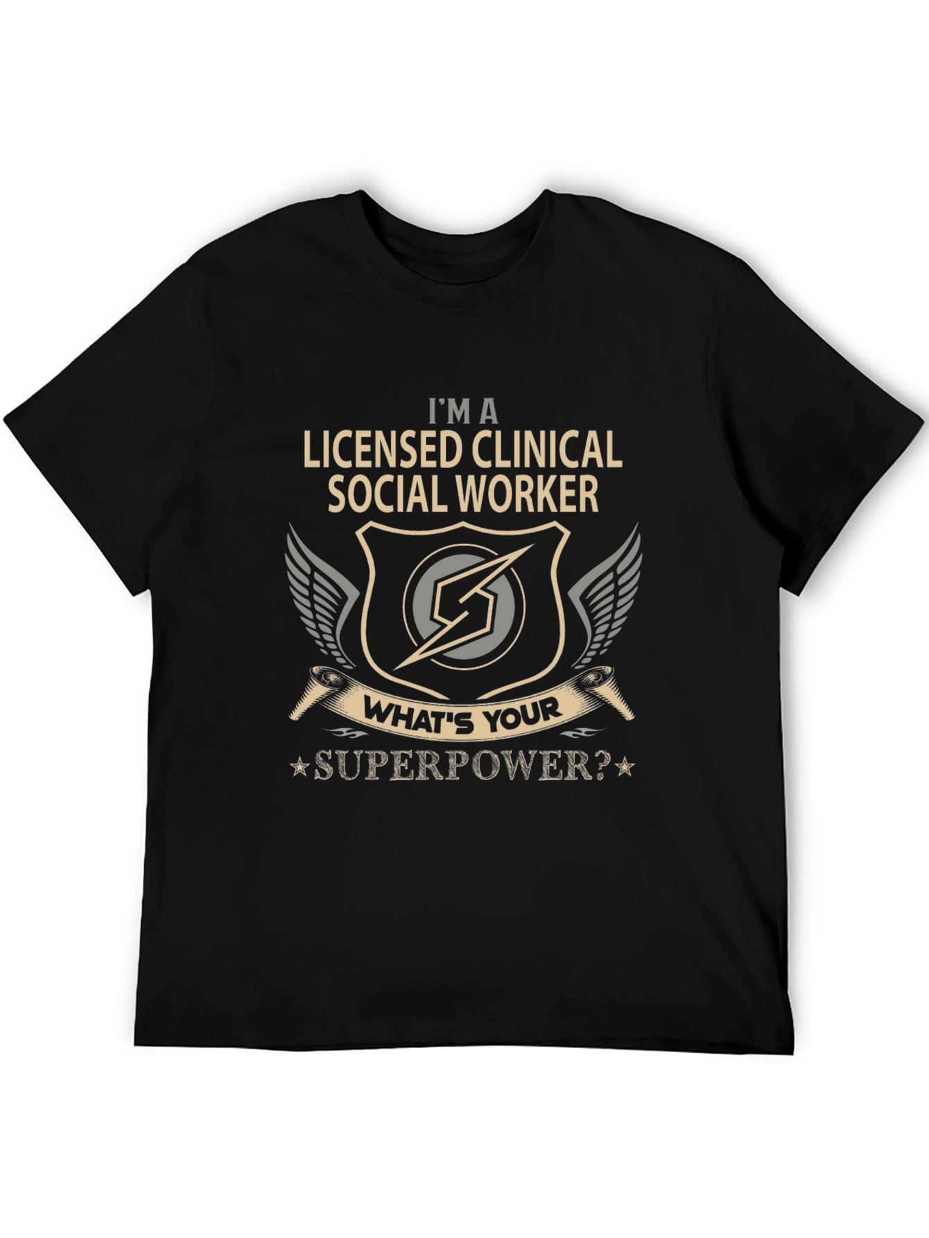 Black Licensed Clinical Social Worker T-Shirt view 5