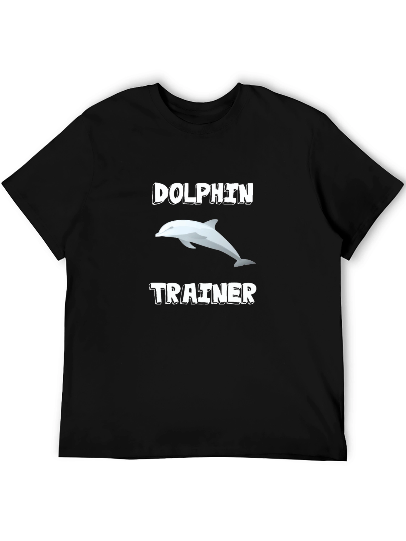 Black Dolphin Trainer Black T-Shirt view 5