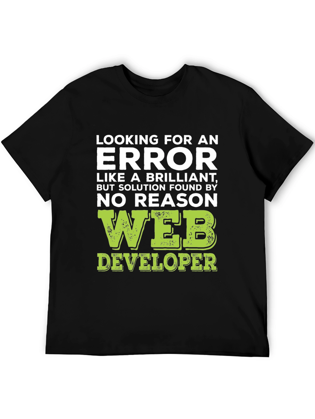 Black Web Developer T-Shirt: Finding Errors Brilliance view 5