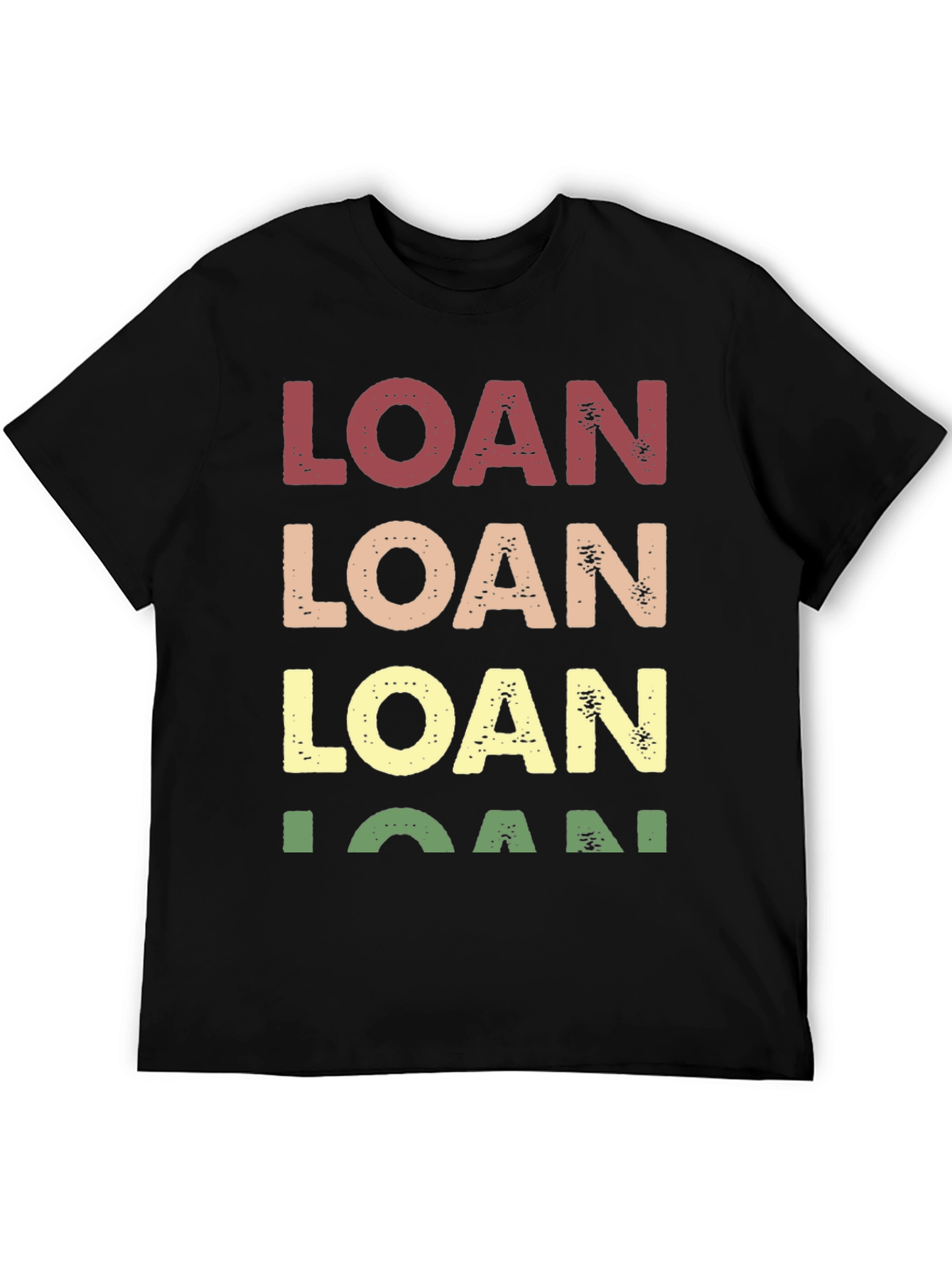 Black Retro Loan T-Shirt, Funny Finance Tee view 5