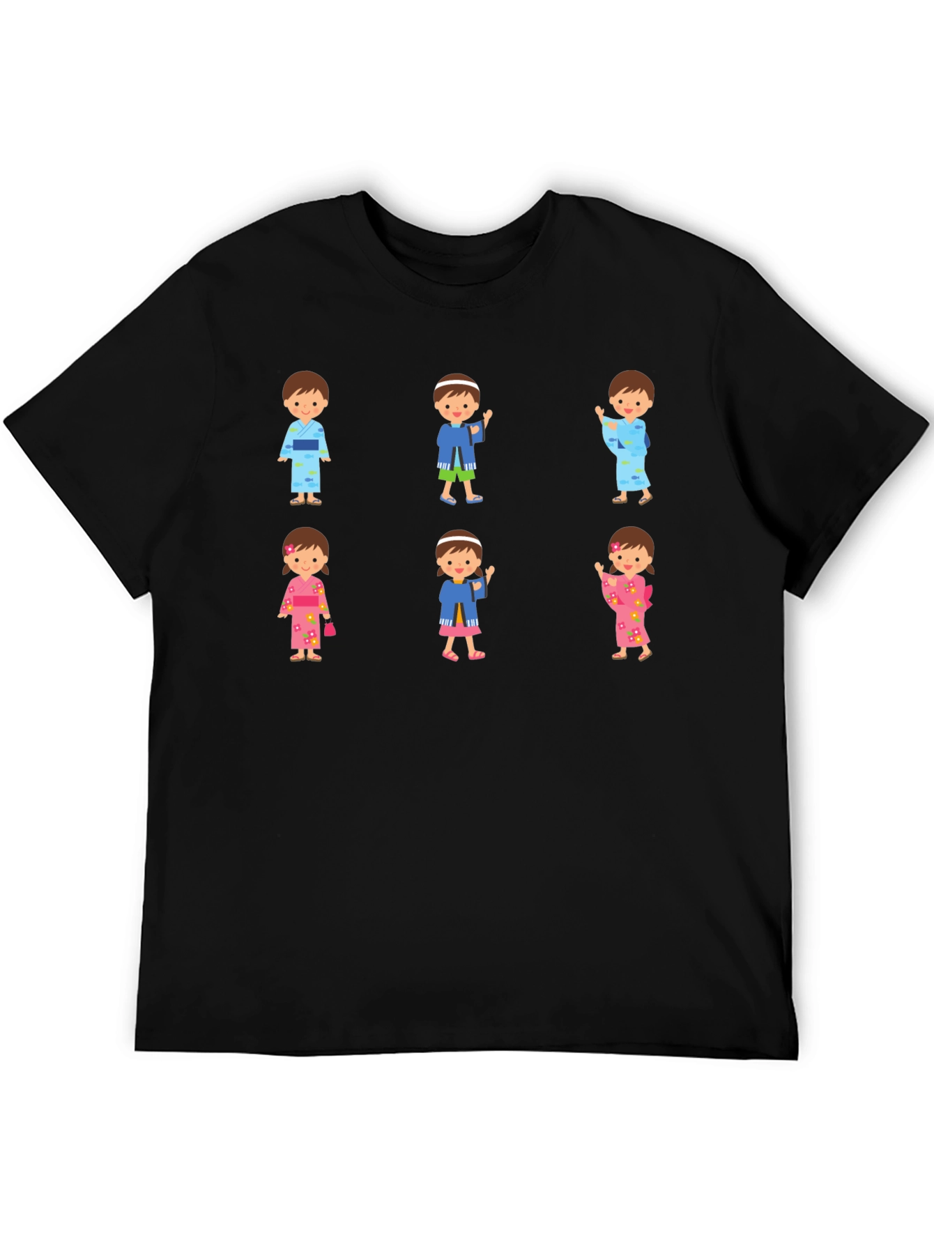 Black Kimono Kids Black T-Shirt view 5