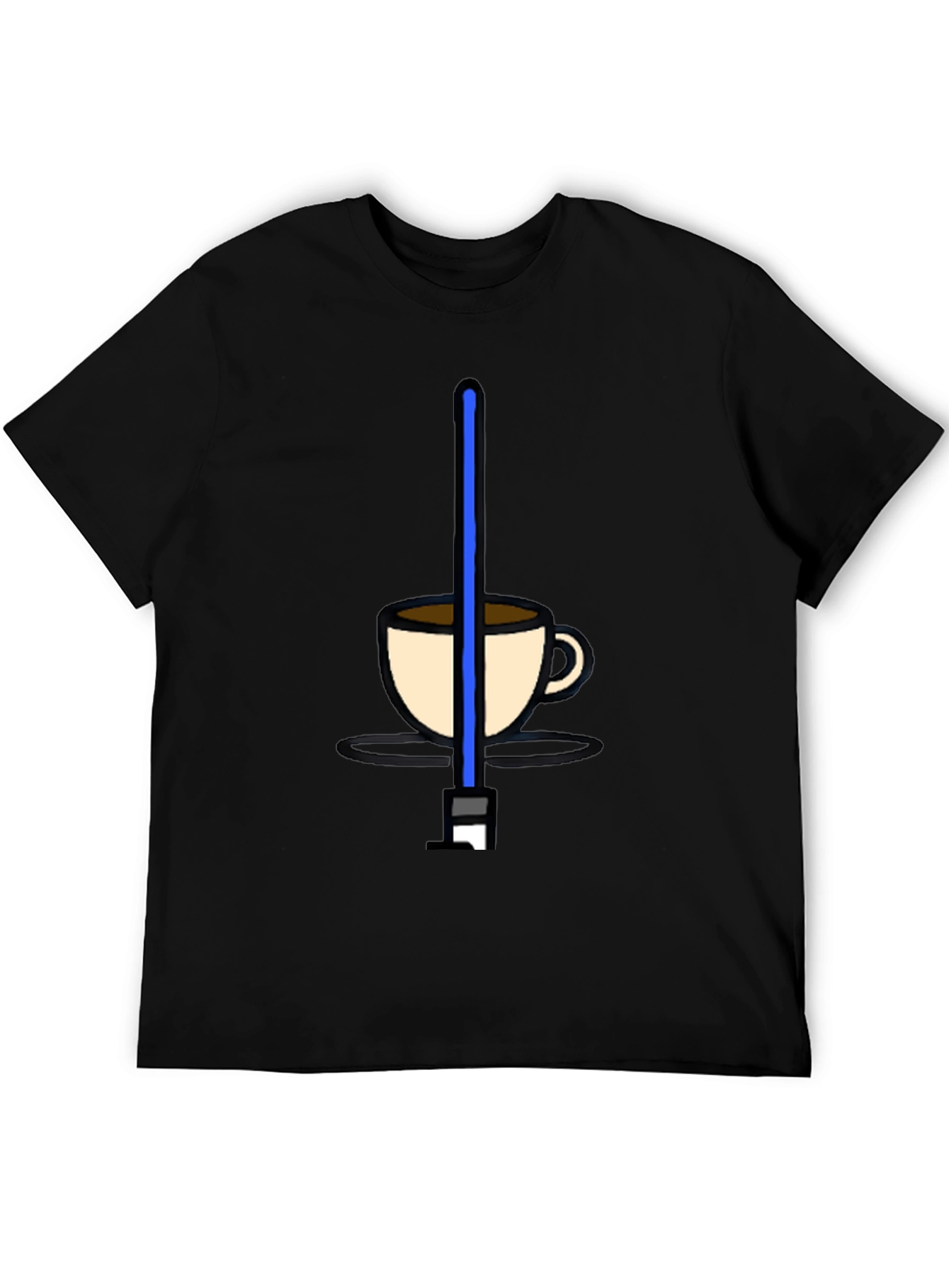 Black Star Wars Coffee T-Shirt - Funny Sci-Fi Tee view 5