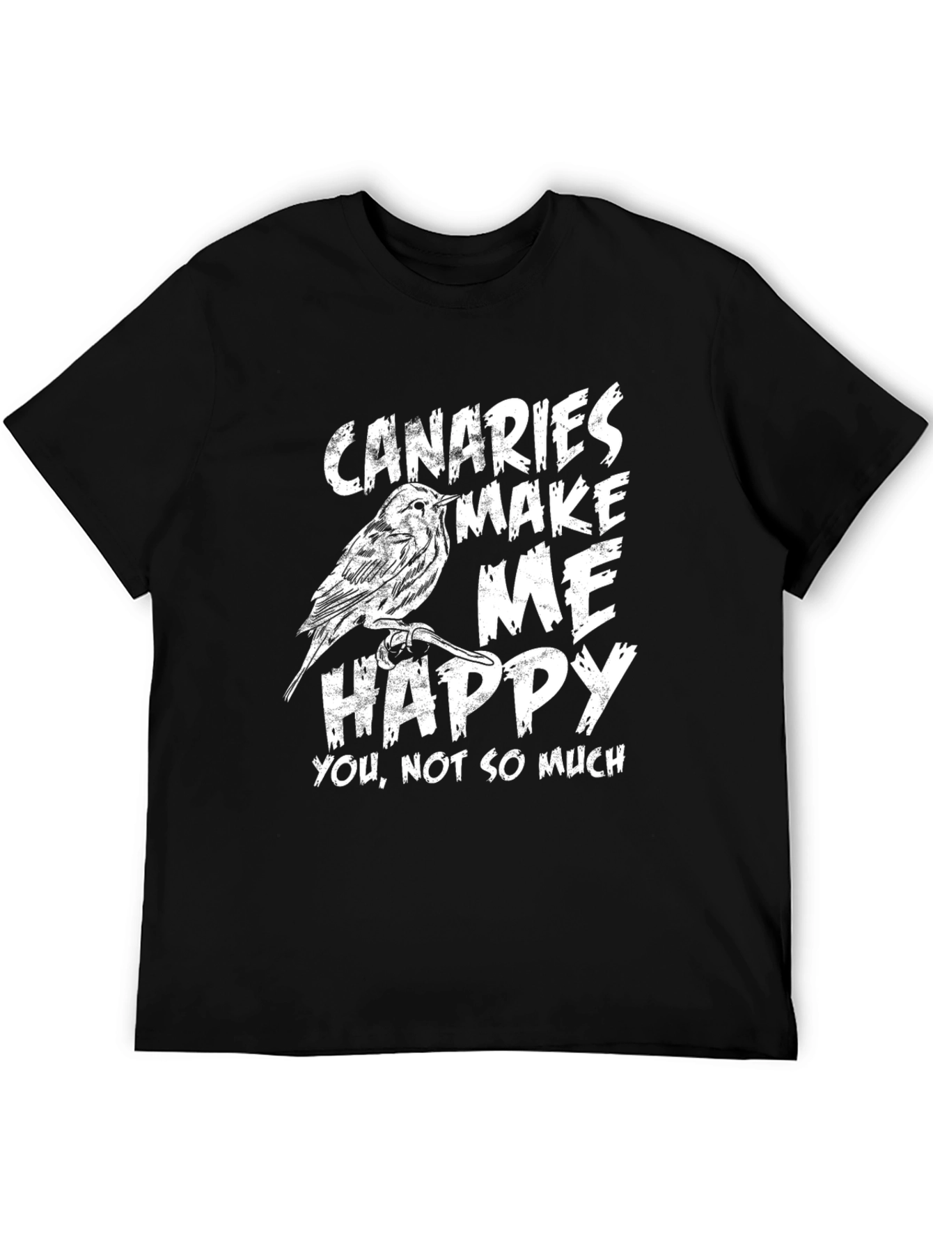 Black Canaries Make Me Happy Graphic T-Shirt view 5