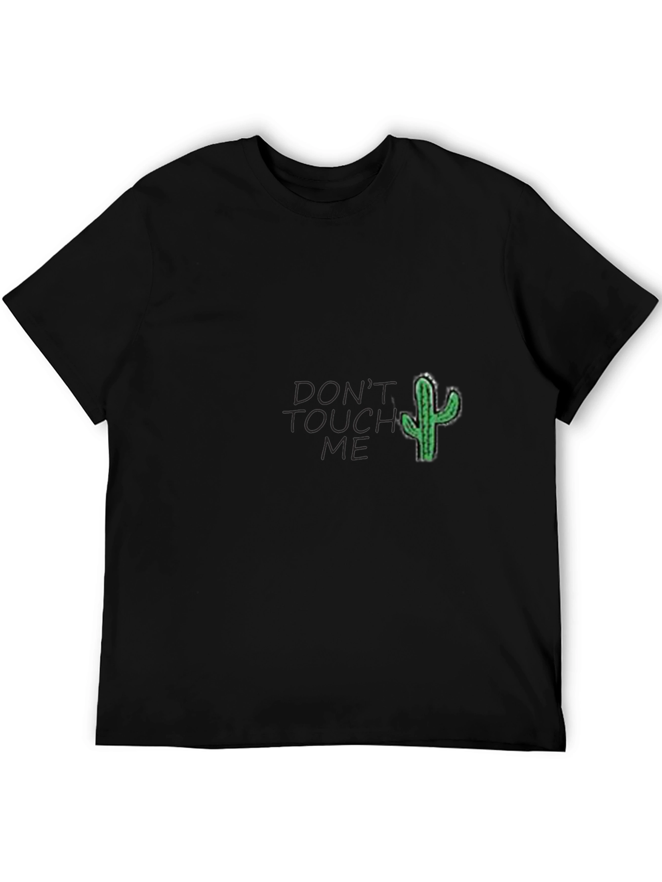 Black Don't Touch Me Cactus Graphic Tee - Soft Cotton Blend view 5